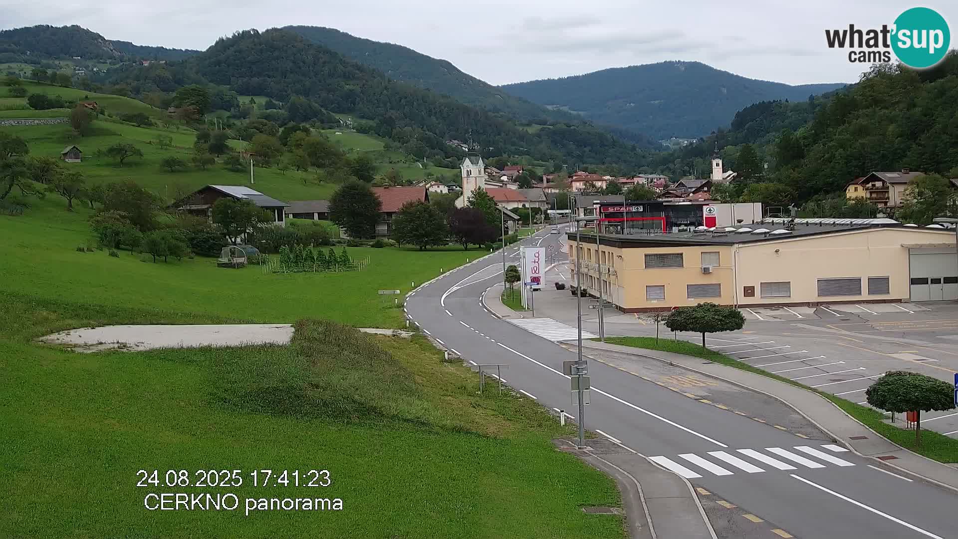 Cerkno city entrance Live Webcam