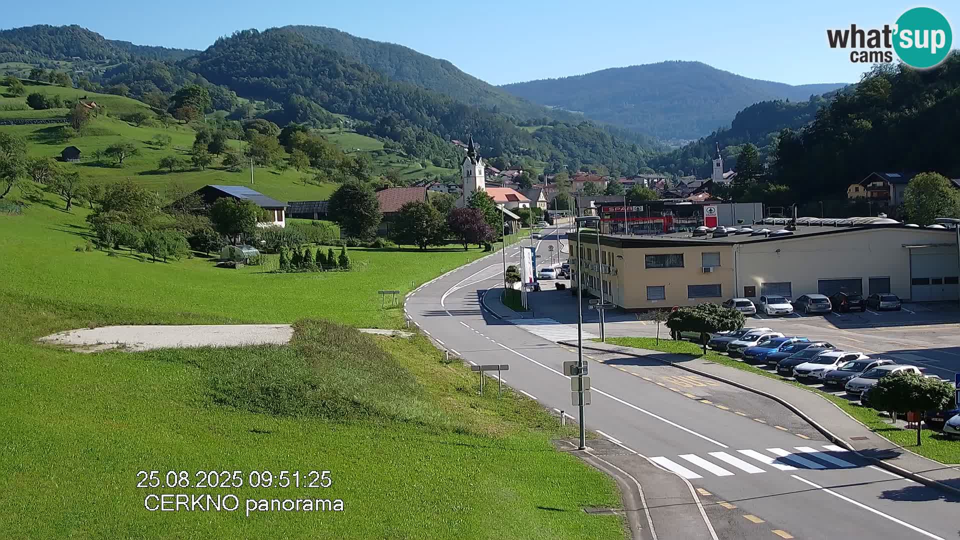 Cerkno city entrance Live Webcam