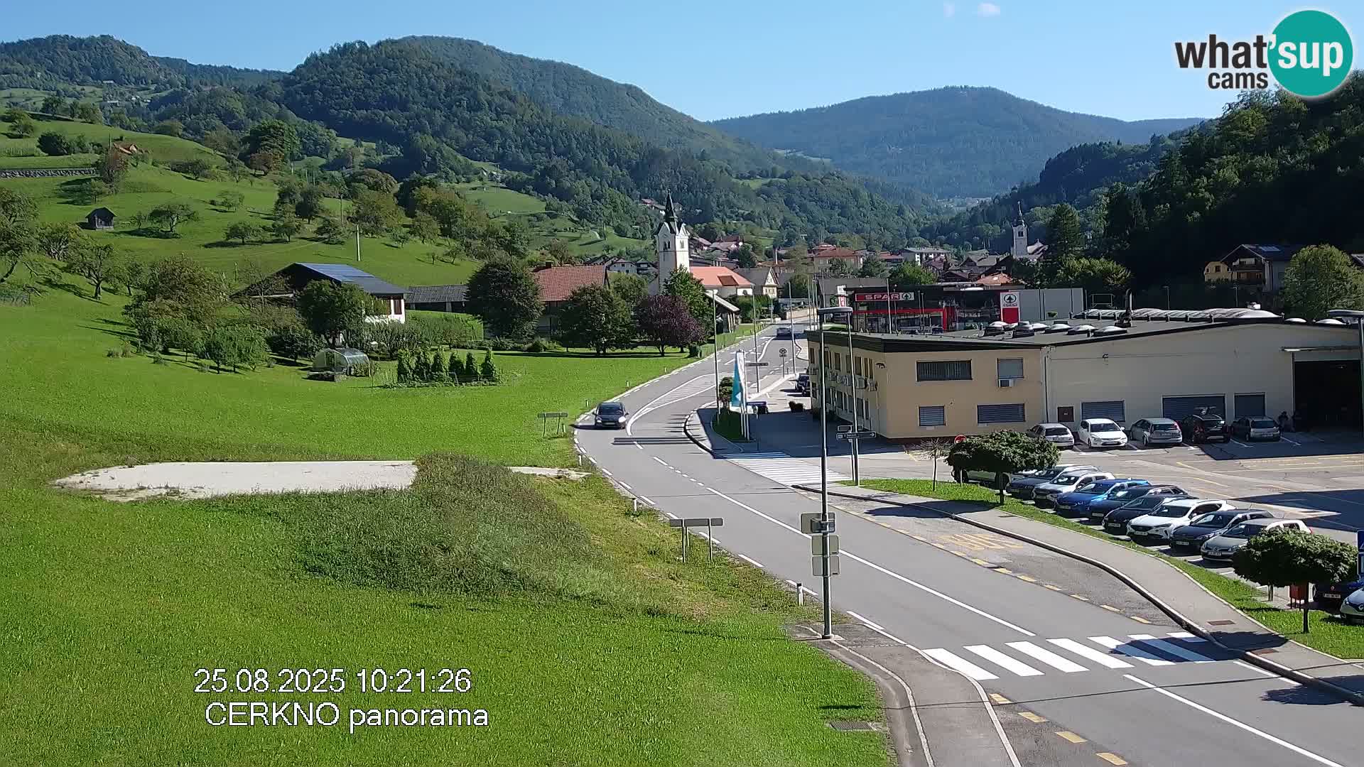 Cerkno city entrance Live Webcam