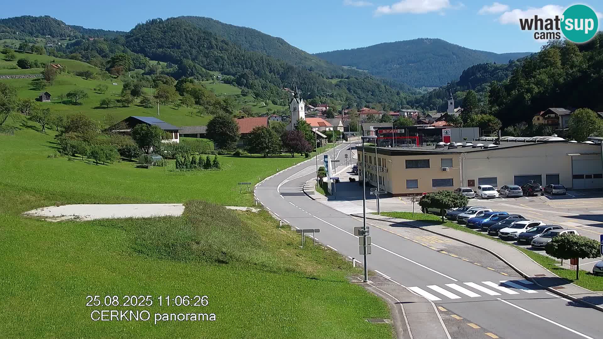 Cerkno city entrance Live Webcam