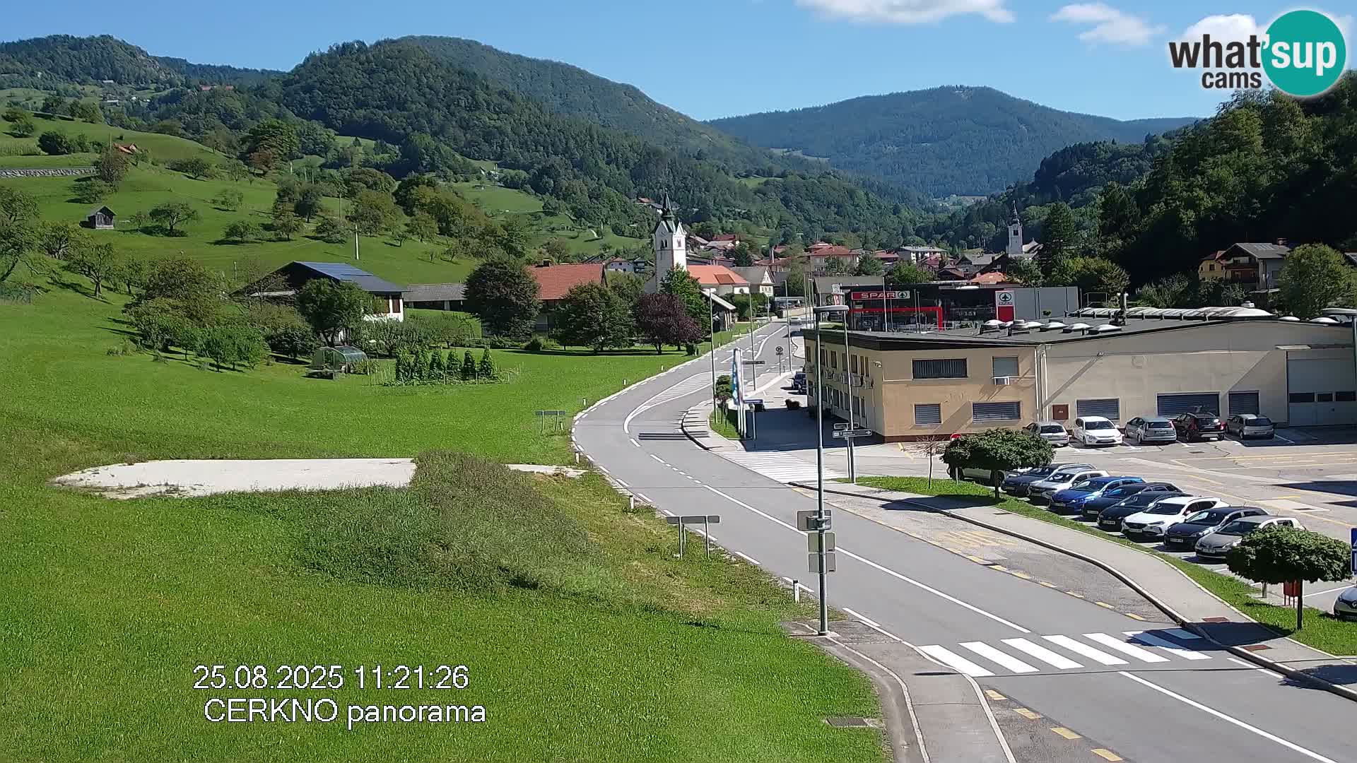 Cerkno city entrance Live Webcam