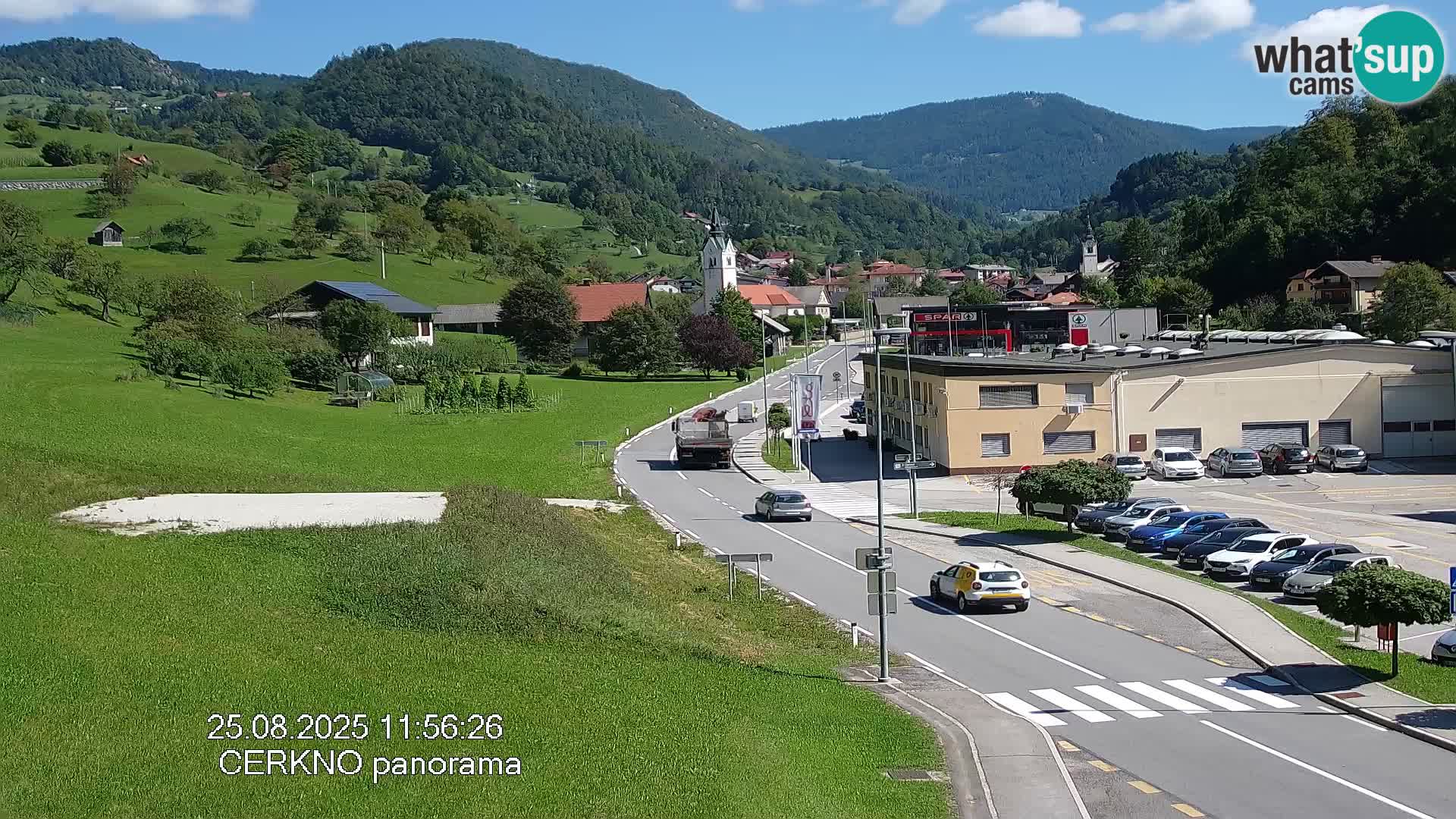 Cerkno city entrance Live Webcam