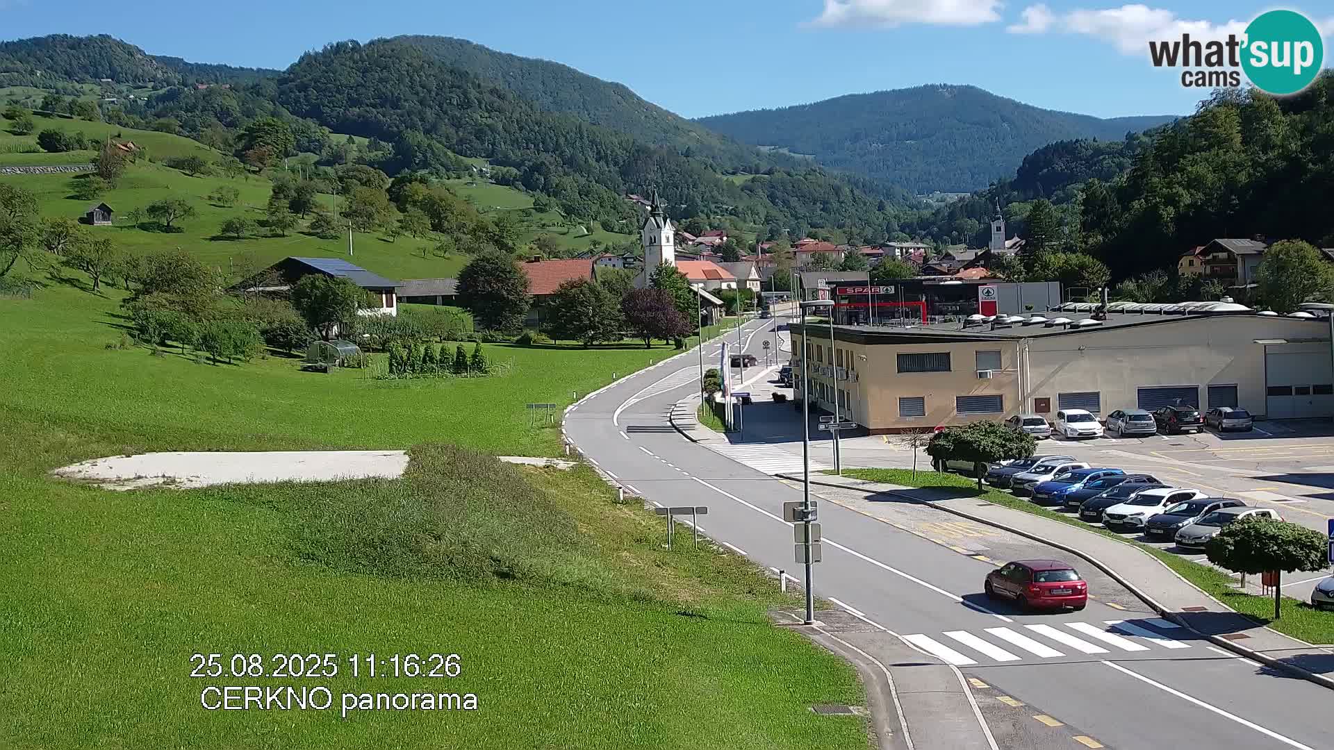 Cerkno city entrance Live Webcam