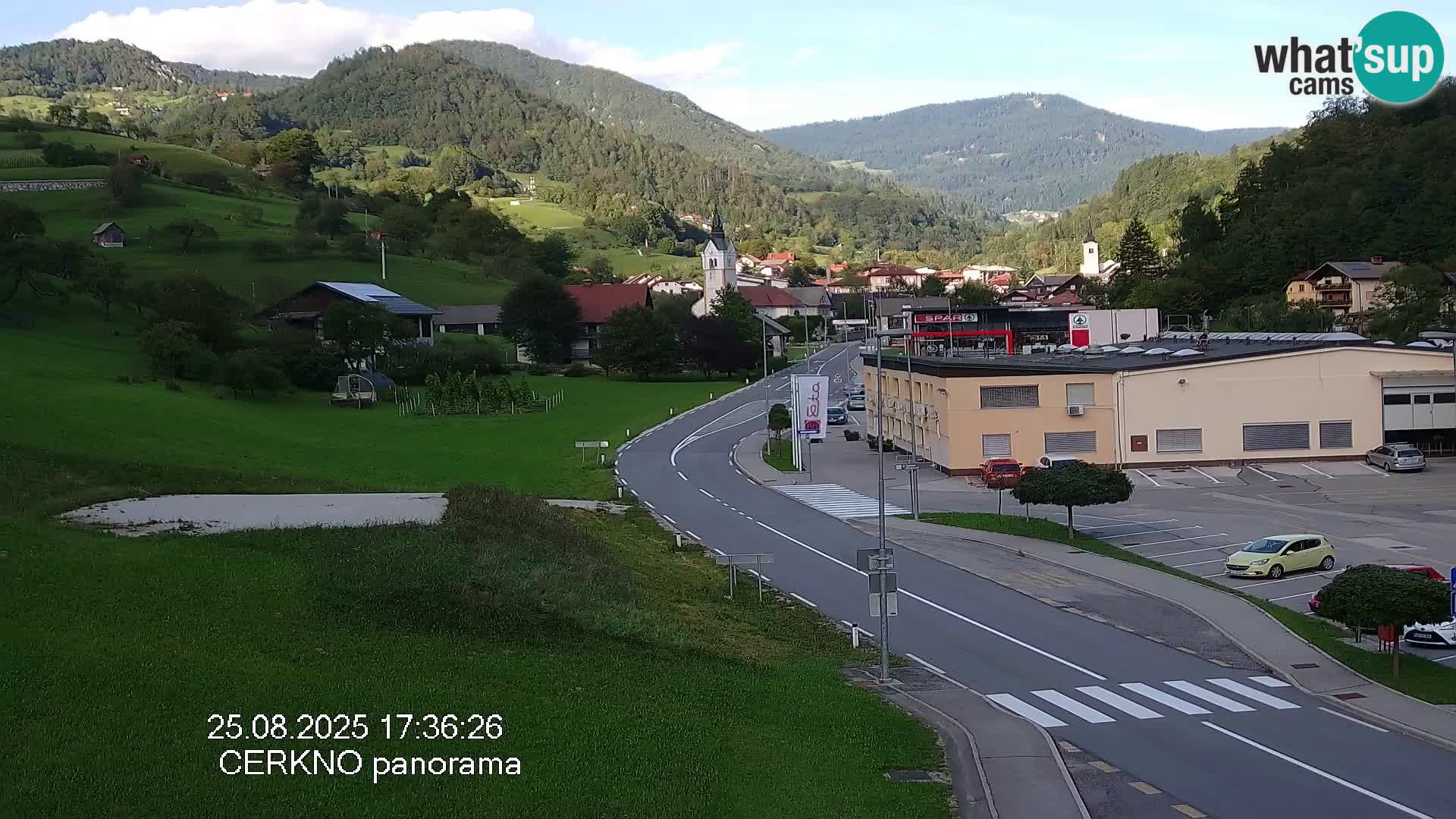 Cerkno entrada a la ciudad Webcam en vivo