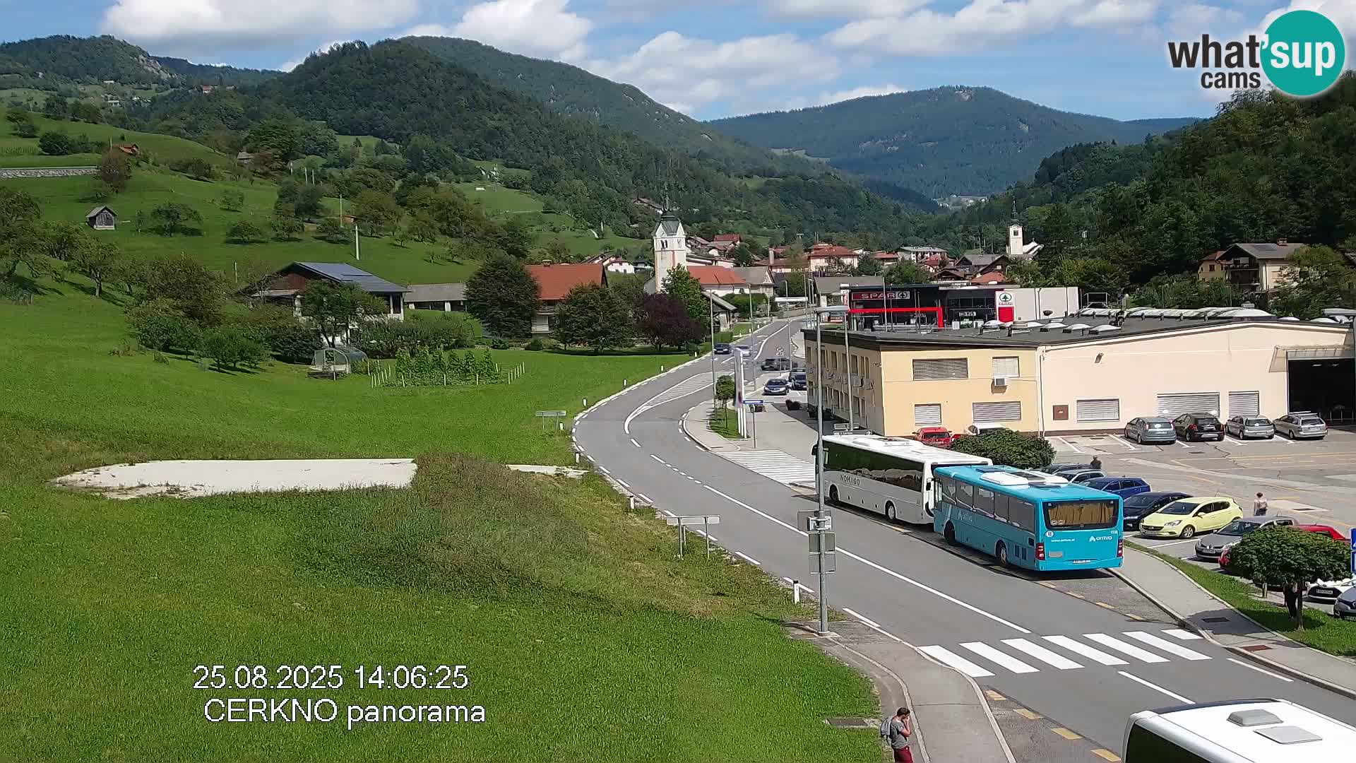 Cerkno entrada a la ciudad Webcam en vivo