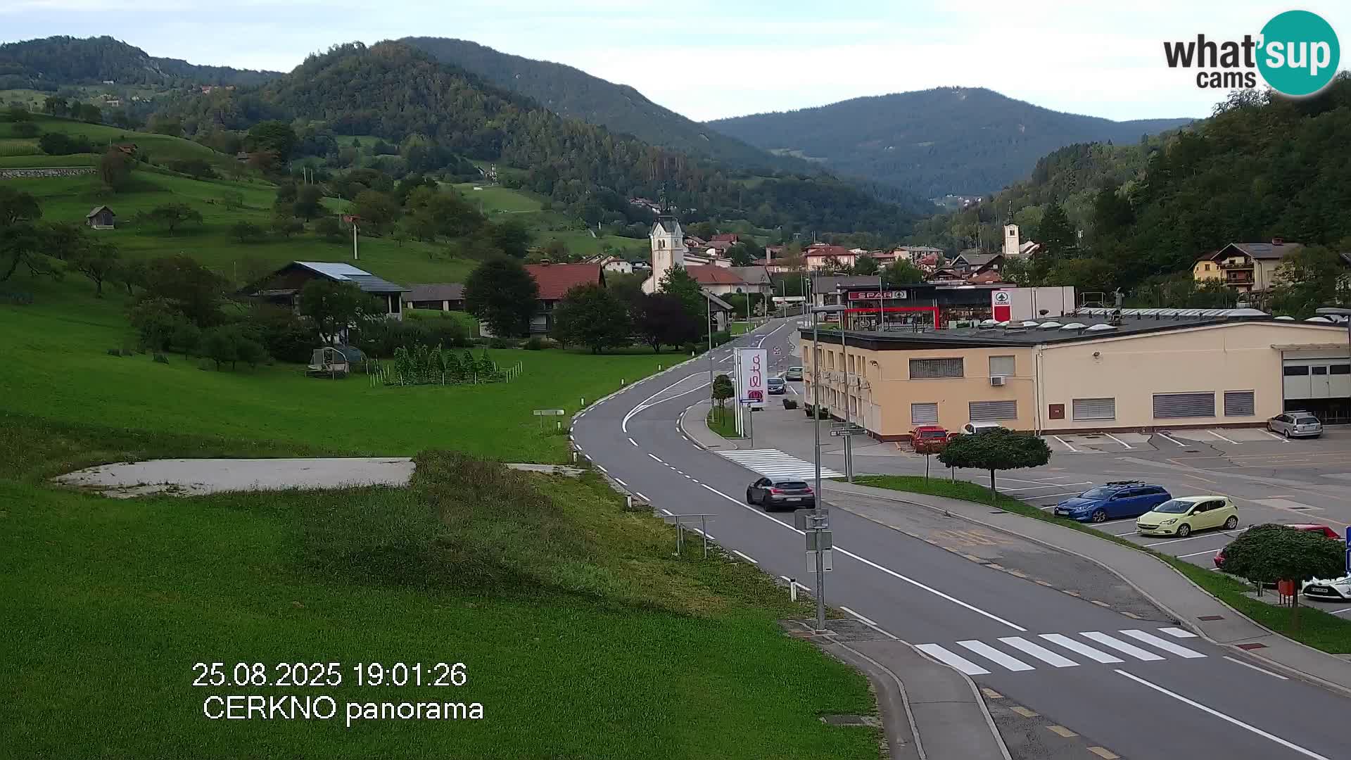 Webcam en direct – Entrée de la ville de Cerkno