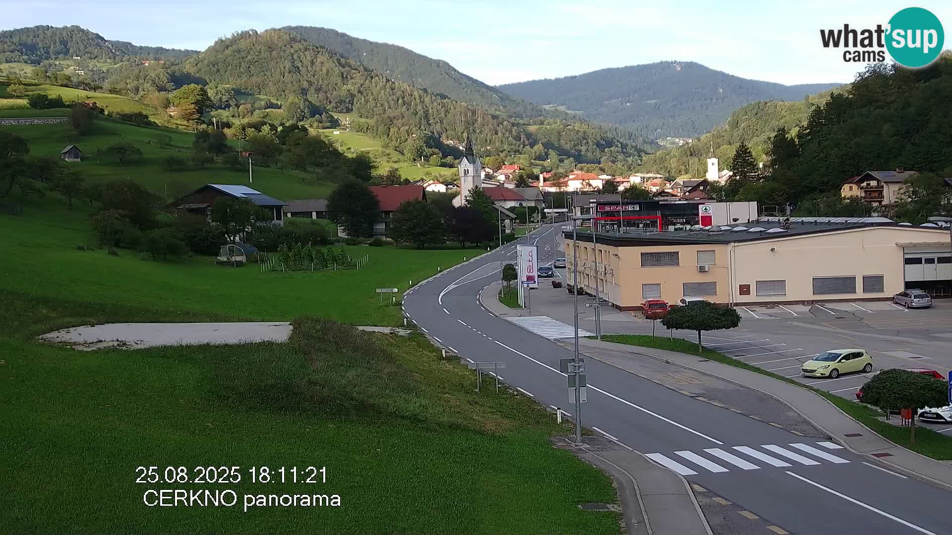 Cerkno city entrance Live Webcam