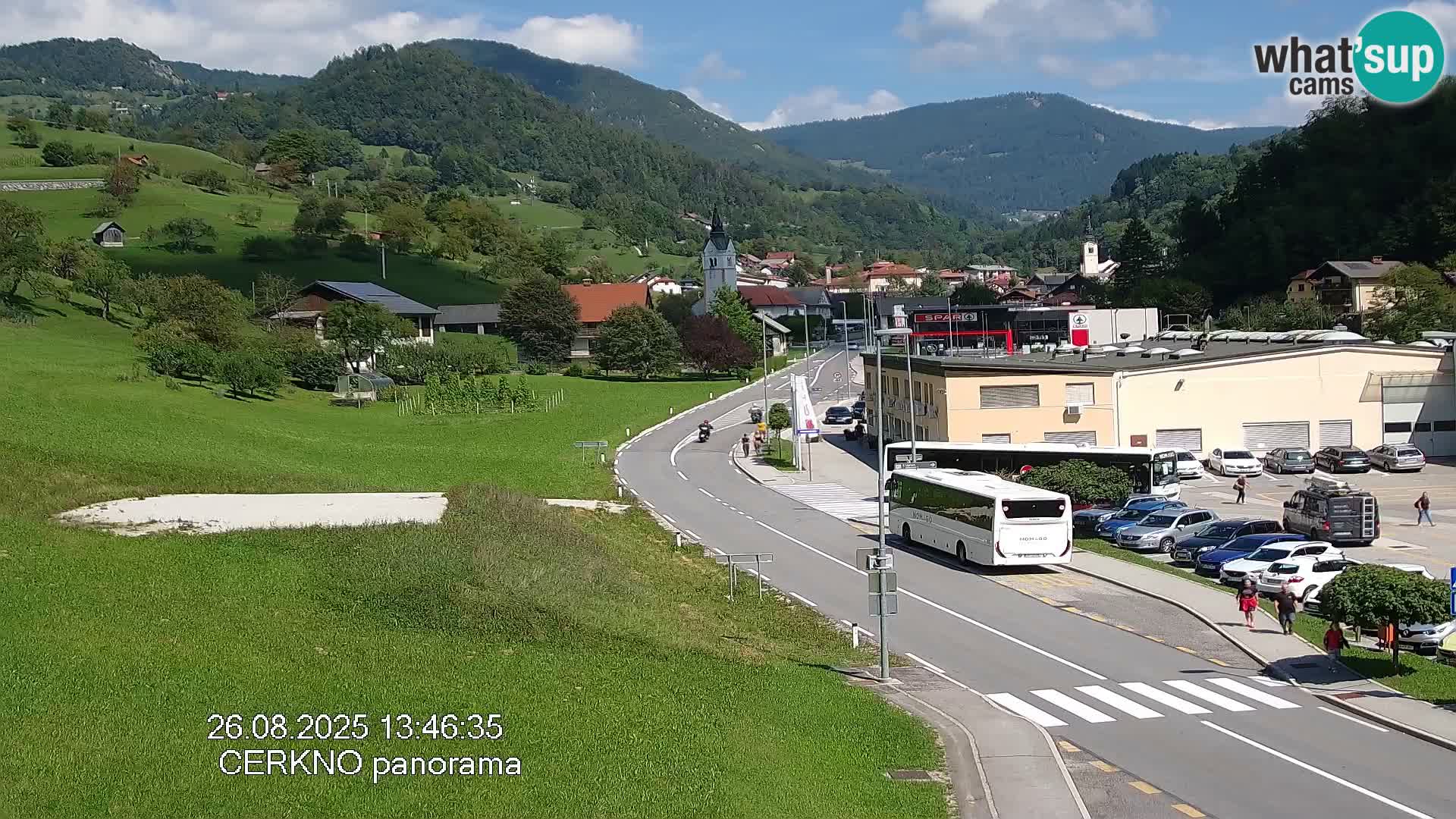 Webcam en direct – Entrée de la ville de Cerkno