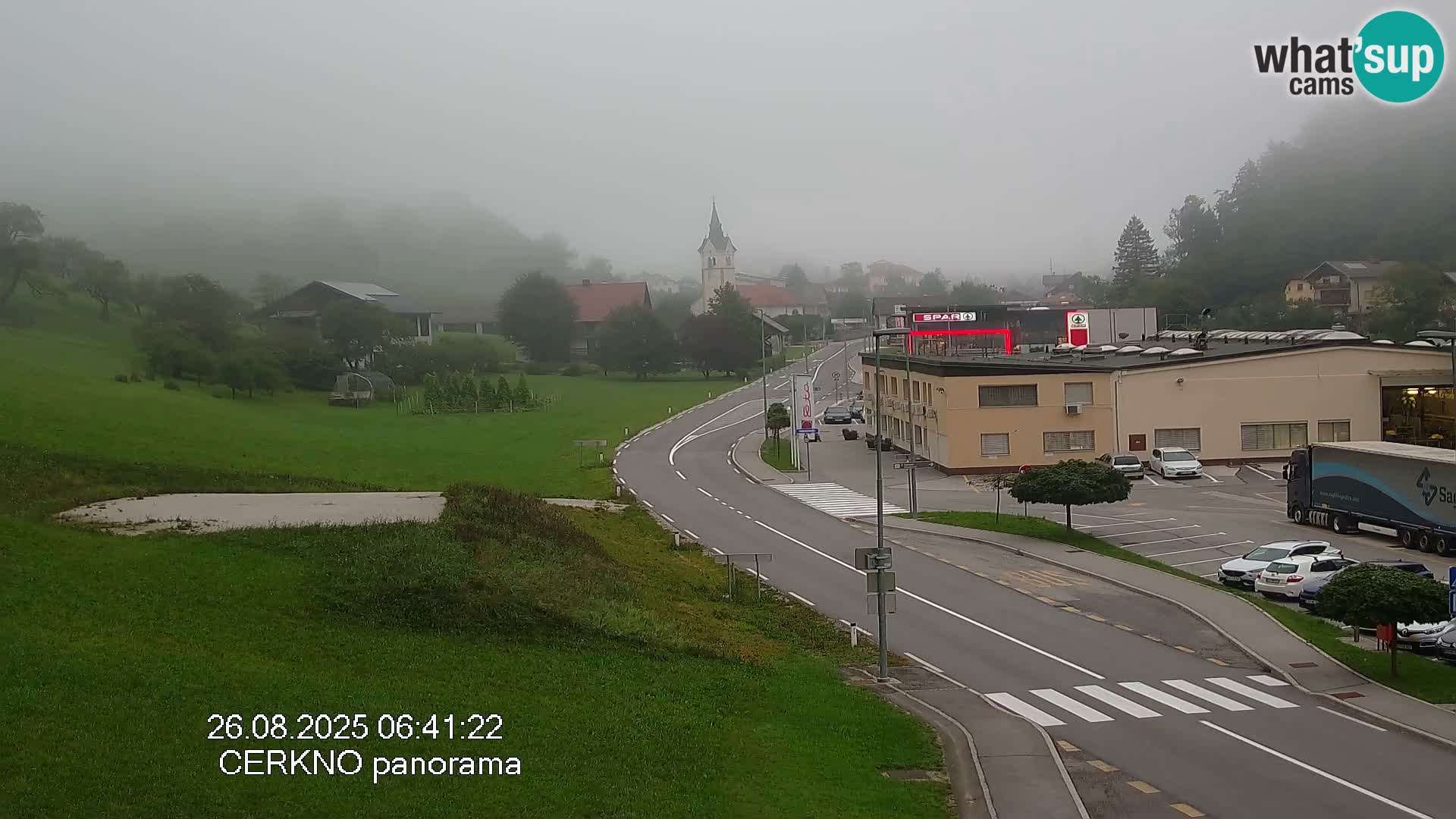 Cerkno entrada a la ciudad Webcam en vivo