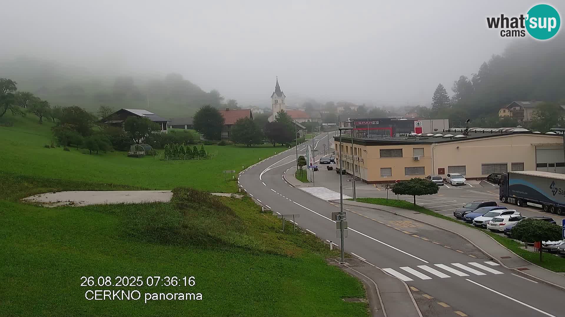 Cerkno city entrance Live Webcam