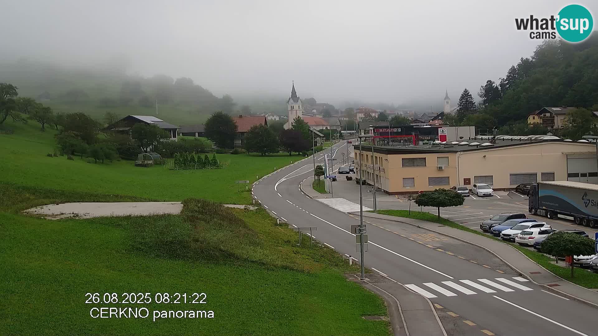 Cerkno entrada a la ciudad Webcam en vivo