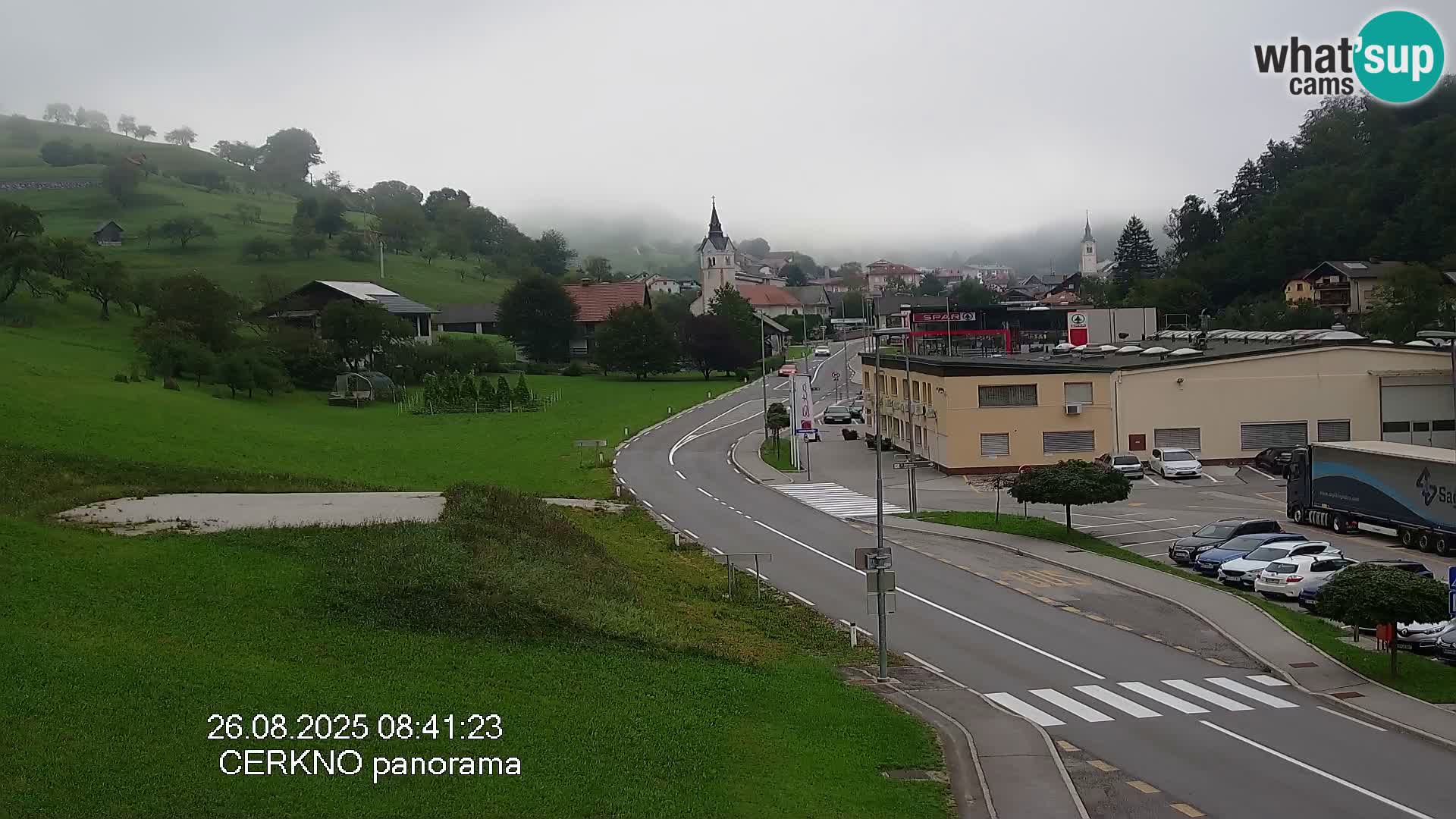 Cerkno city entrance Live Webcam