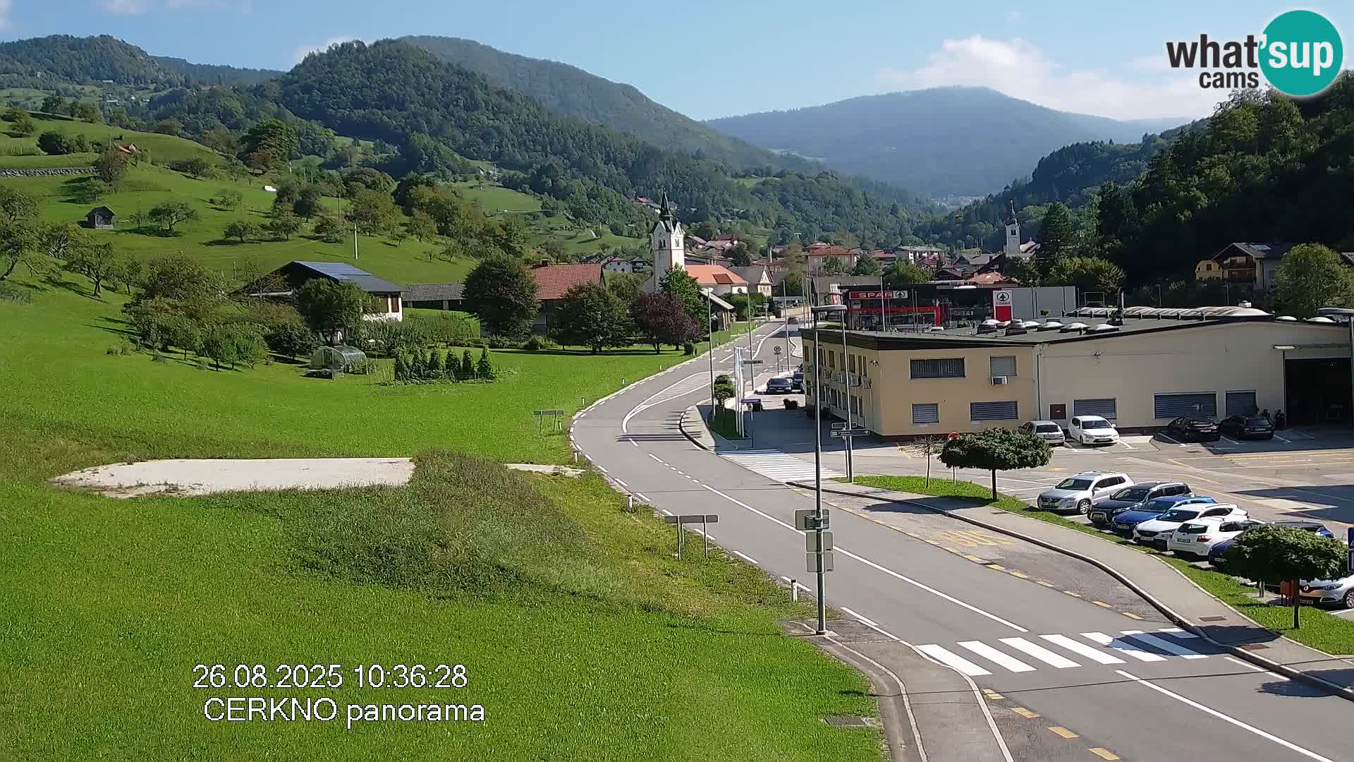 Webcam en direct – Entrée de la ville de Cerkno
