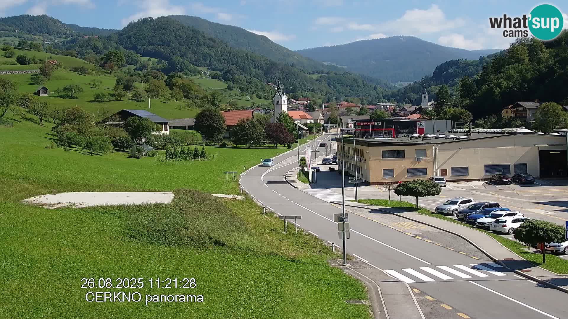 Cerkno city entrance Live Webcam