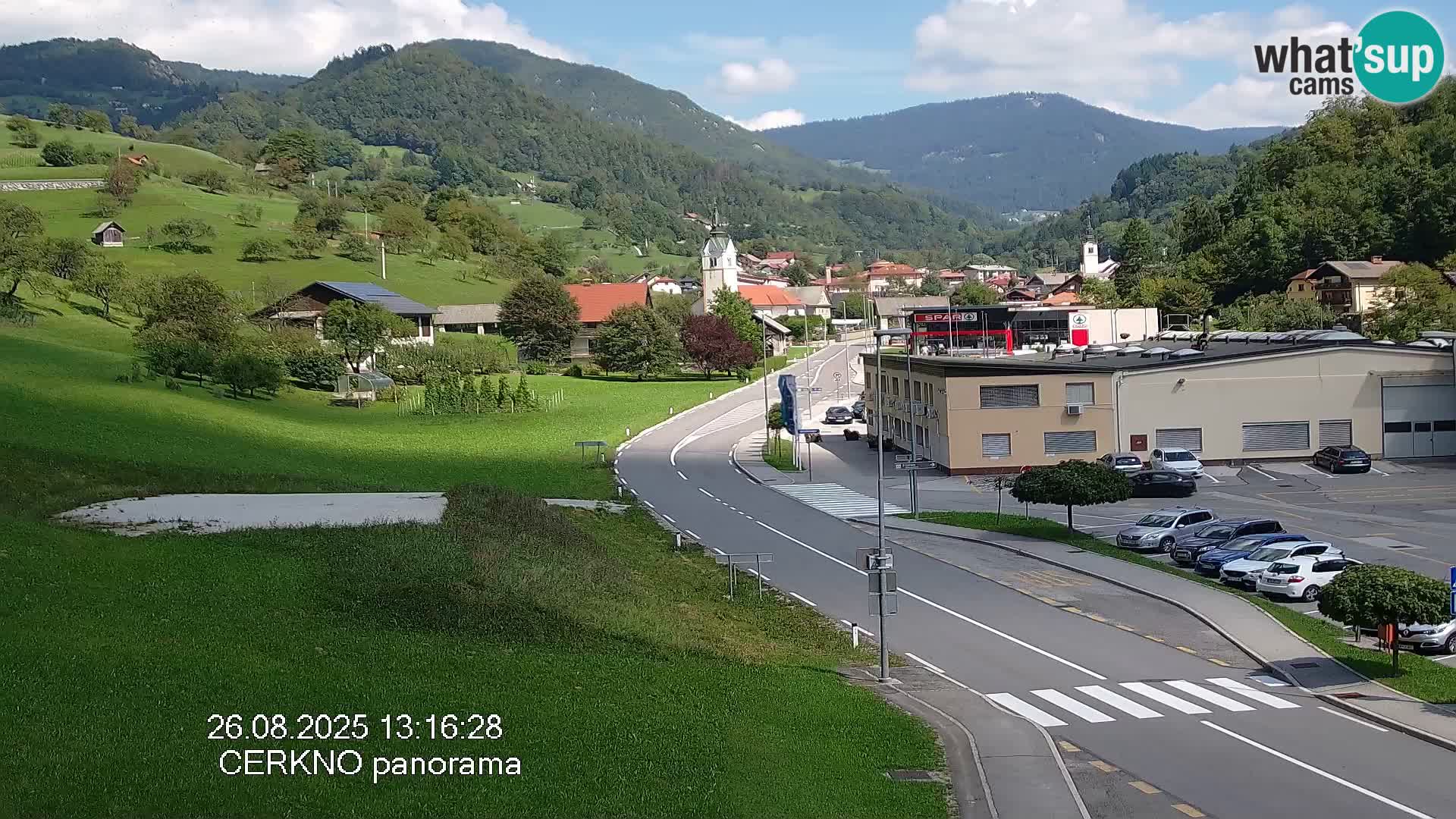 Cerkno city entrance Live Webcam
