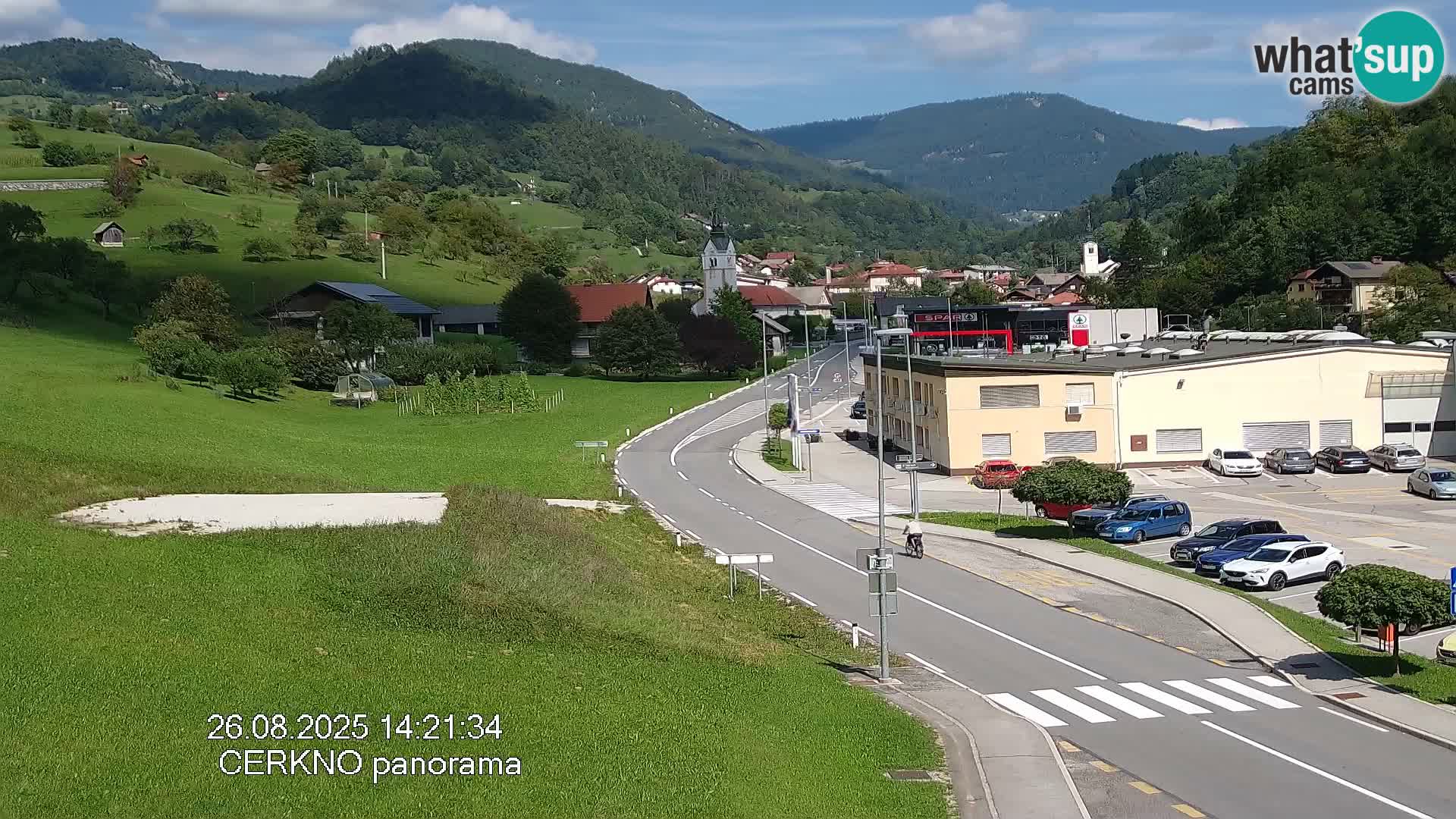 Cerkno entrada a la ciudad Webcam en vivo