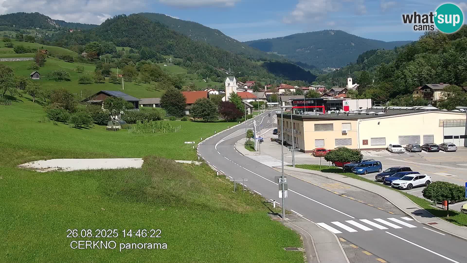 Webcam en direct – Entrée de la ville de Cerkno