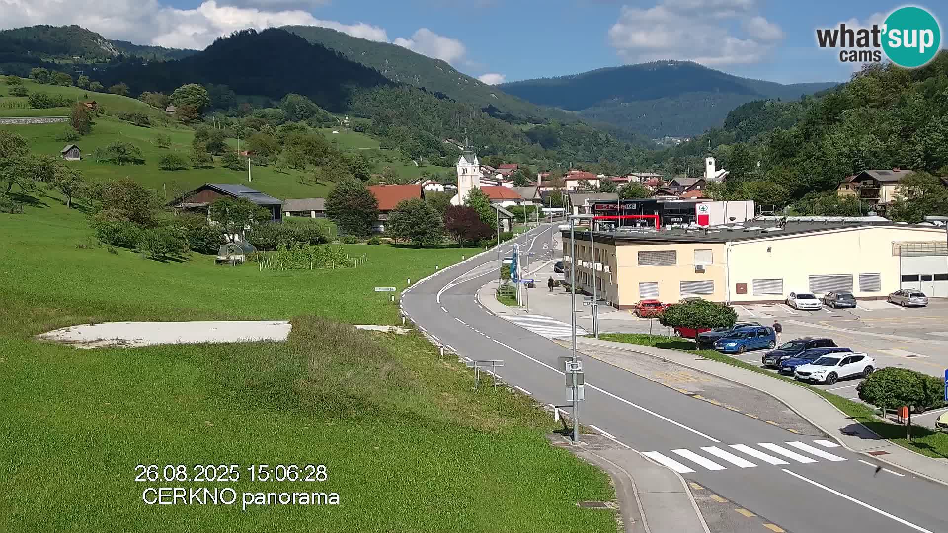 Cerkno city entrance Live Webcam