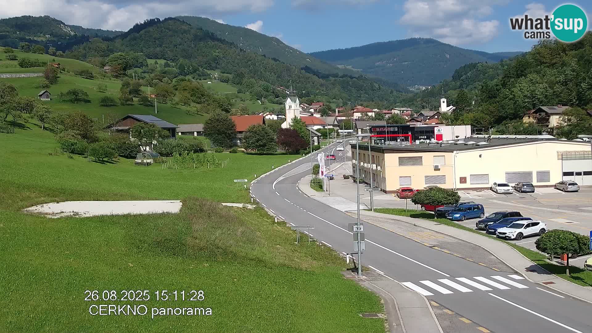Cerkno entrada a la ciudad Webcam en vivo