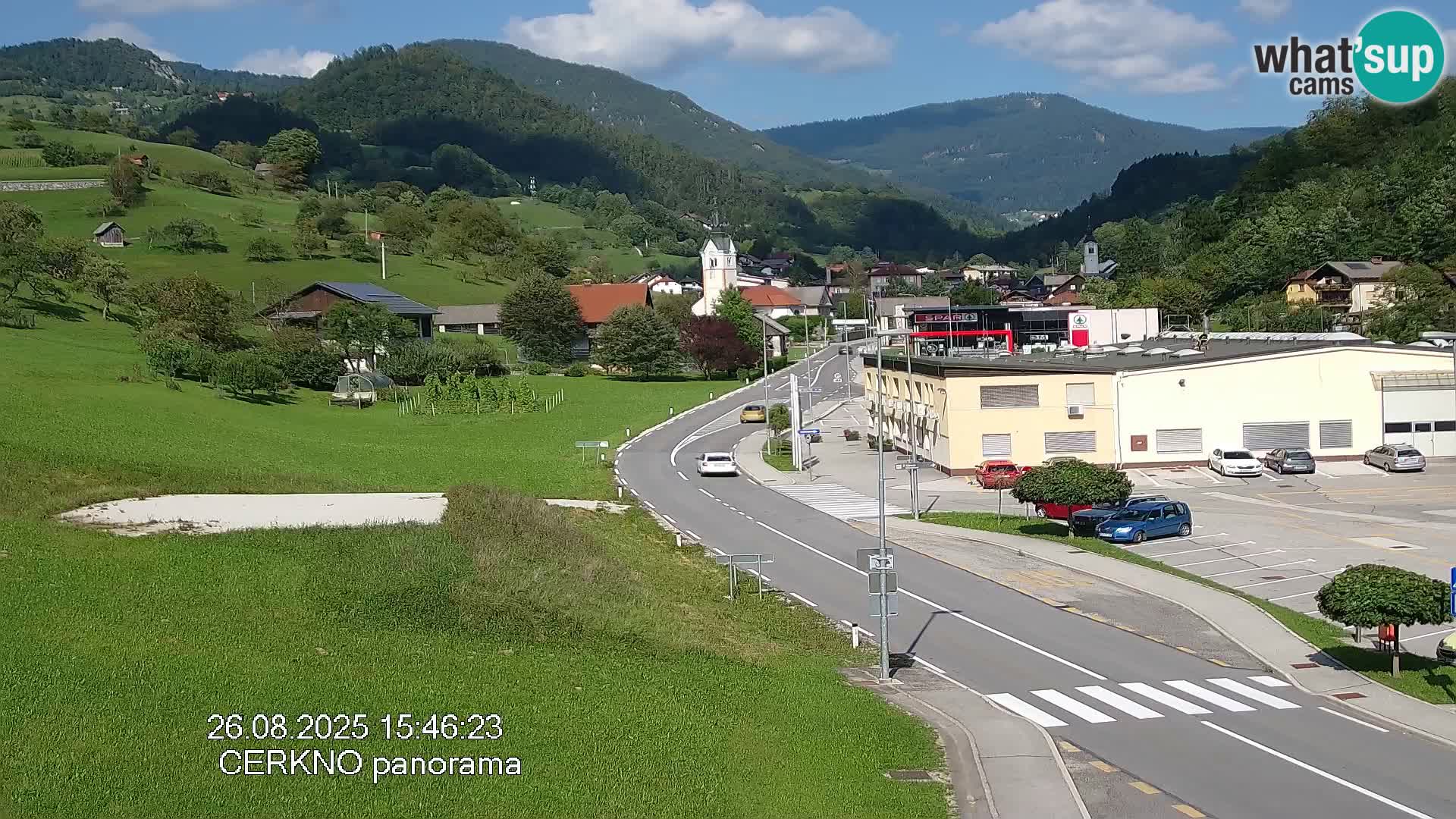 Cerkno city entrance Live Webcam