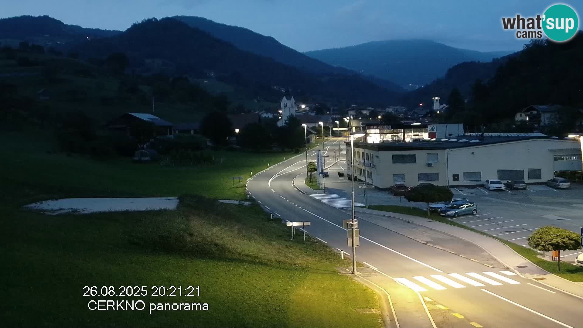 Webcam en direct – Entrée de la ville de Cerkno