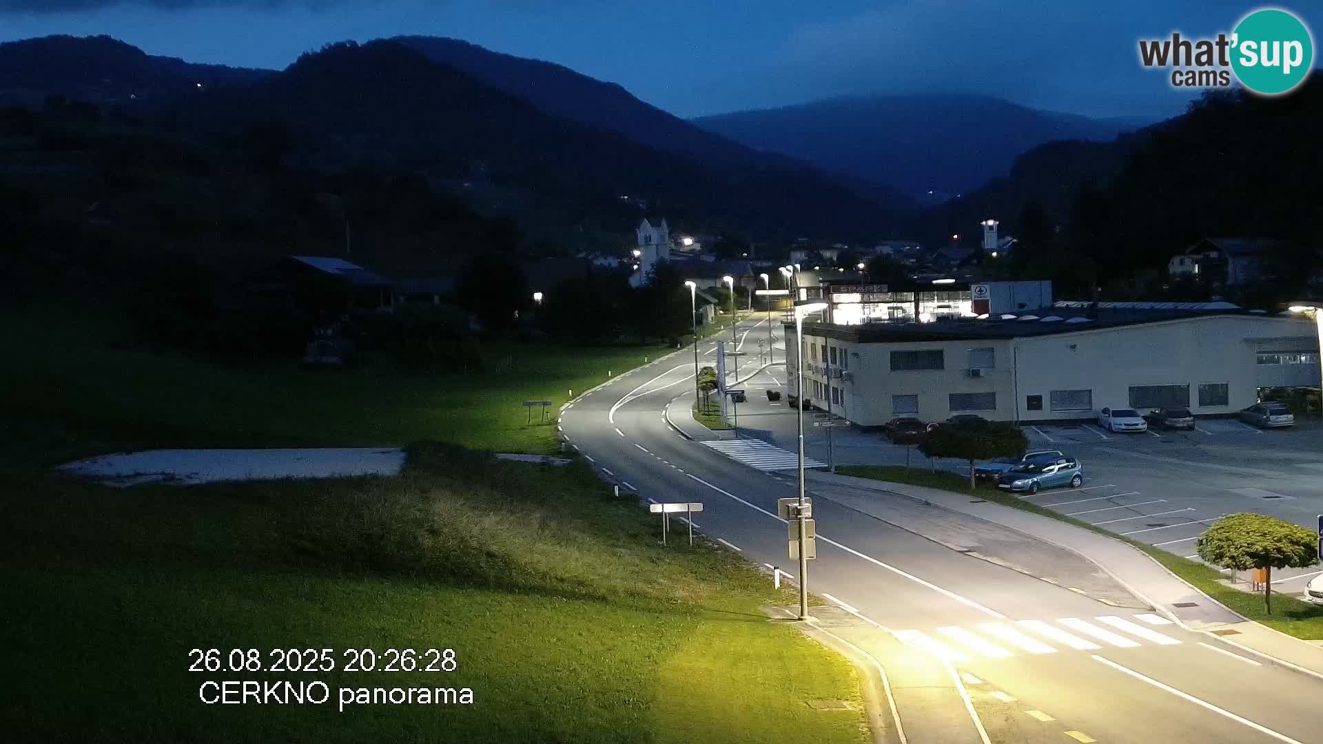 Webcam en direct – Entrée de la ville de Cerkno