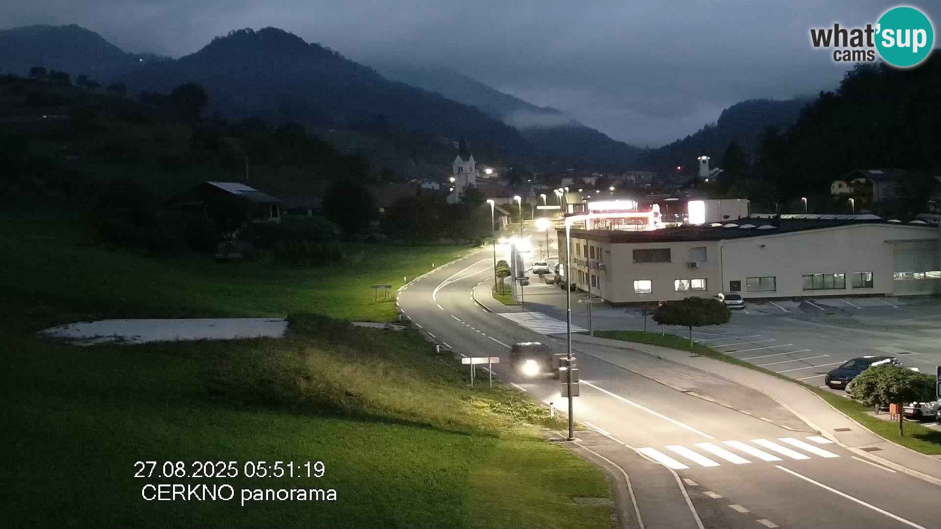 Cerkno city entrance Live Webcam