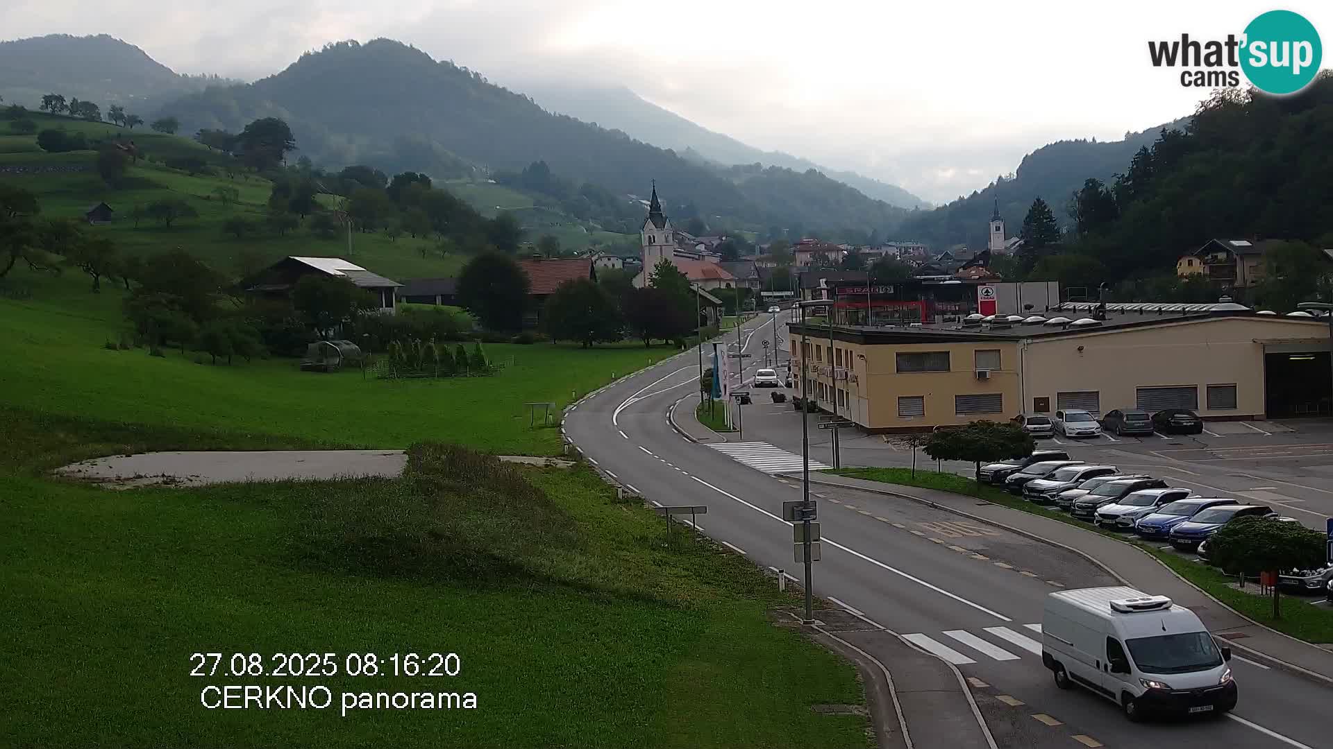 Cerkno city entrance Live Webcam