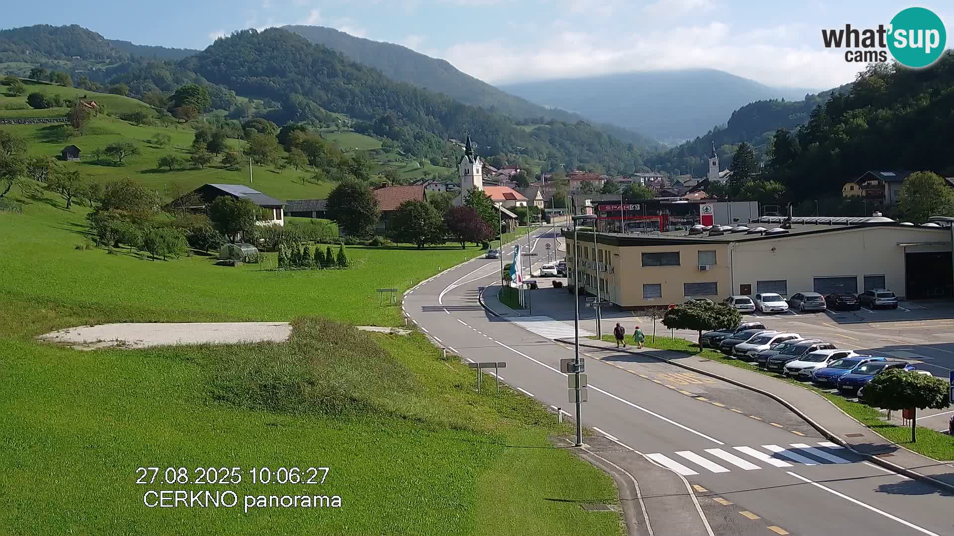 Webcam en direct – Entrée de la ville de Cerkno