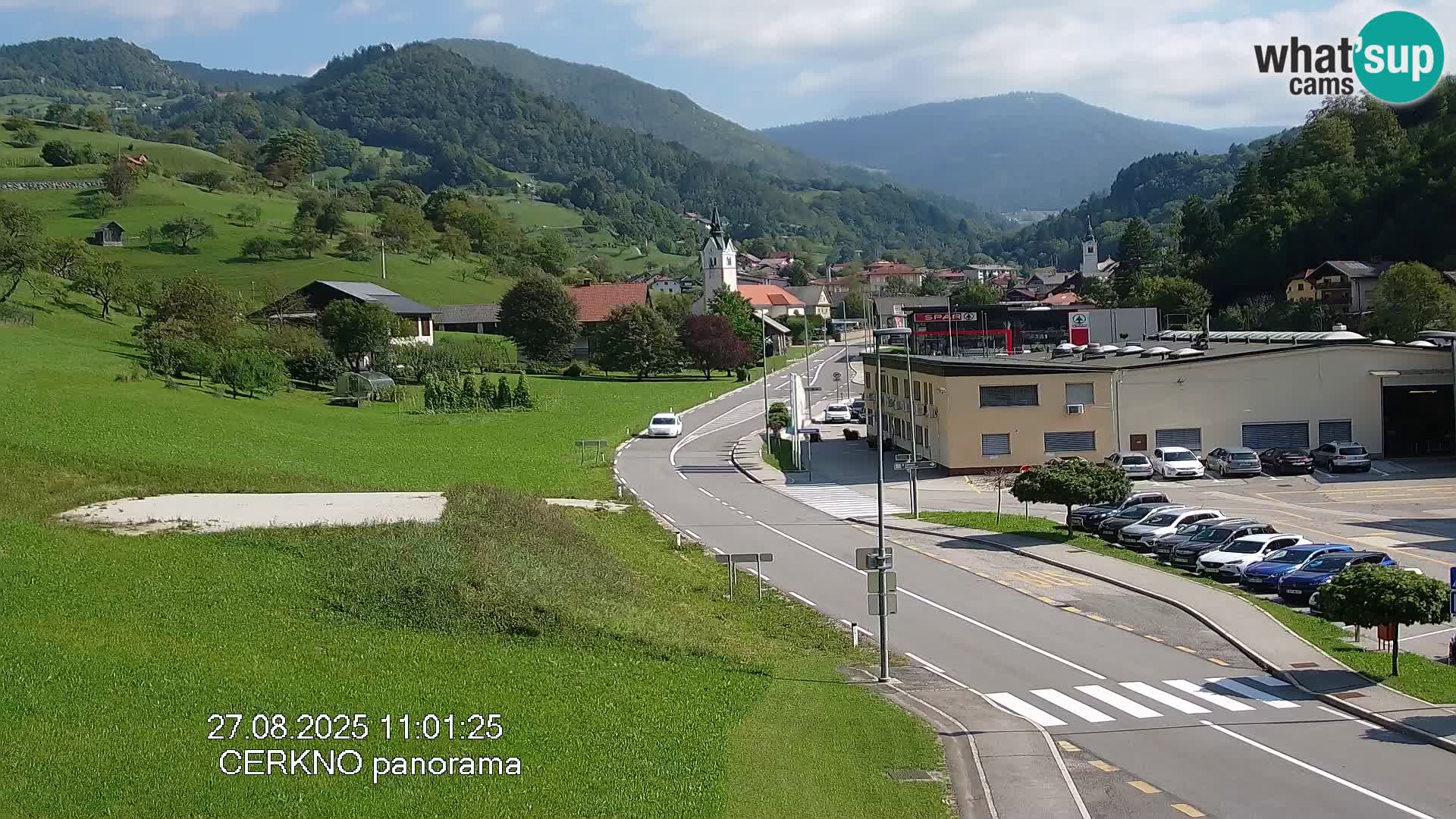 Webcam en direct – Entrée de la ville de Cerkno