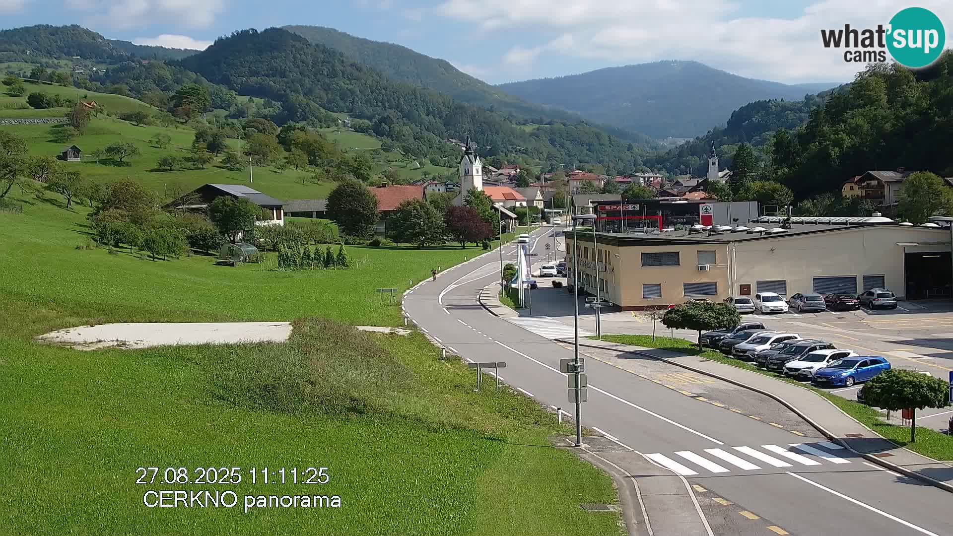 Cerkno entrada a la ciudad Webcam en vivo