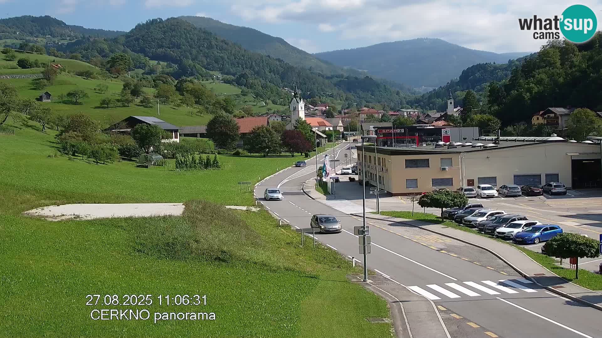 Cerkno entrada a la ciudad Webcam en vivo