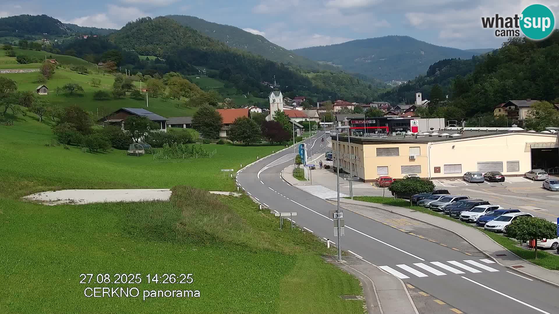 Webcam en direct – Entrée de la ville de Cerkno