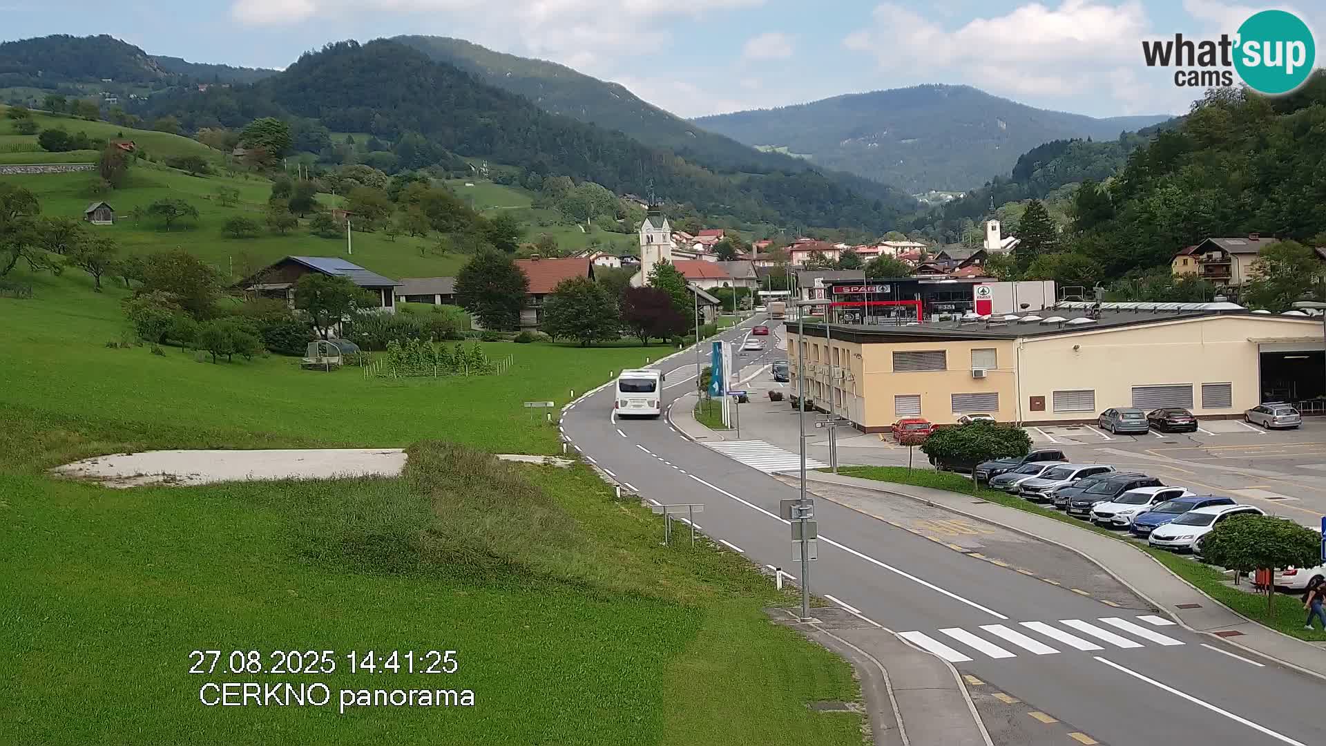 Cerkno city entrance Live Webcam