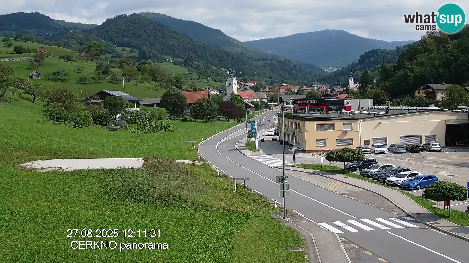 Cerkno city entrance Live Webcam