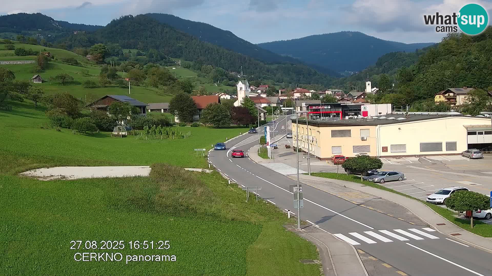 Webcam en direct – Entrée de la ville de Cerkno