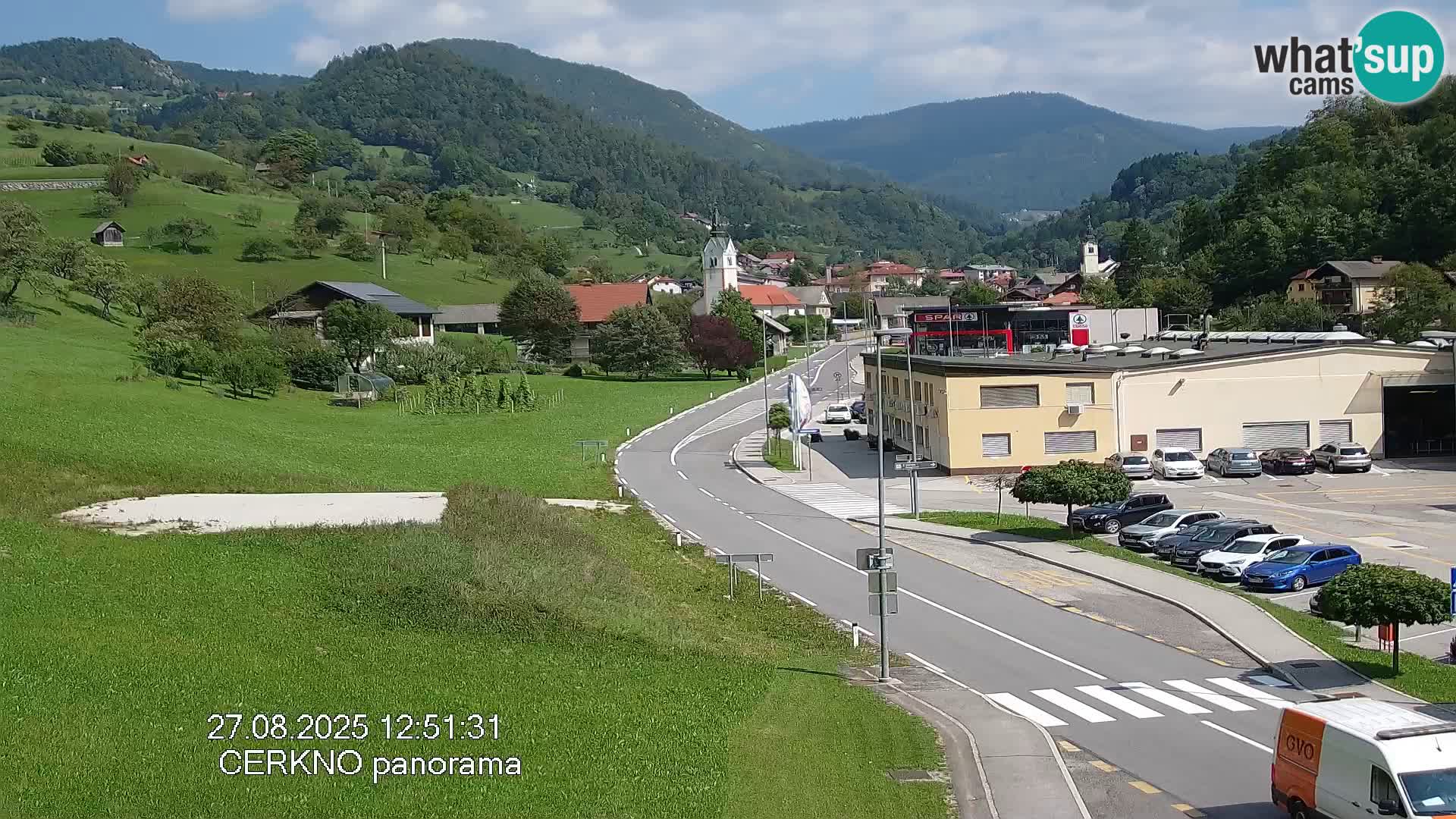 Cerkno entrada a la ciudad Webcam en vivo
