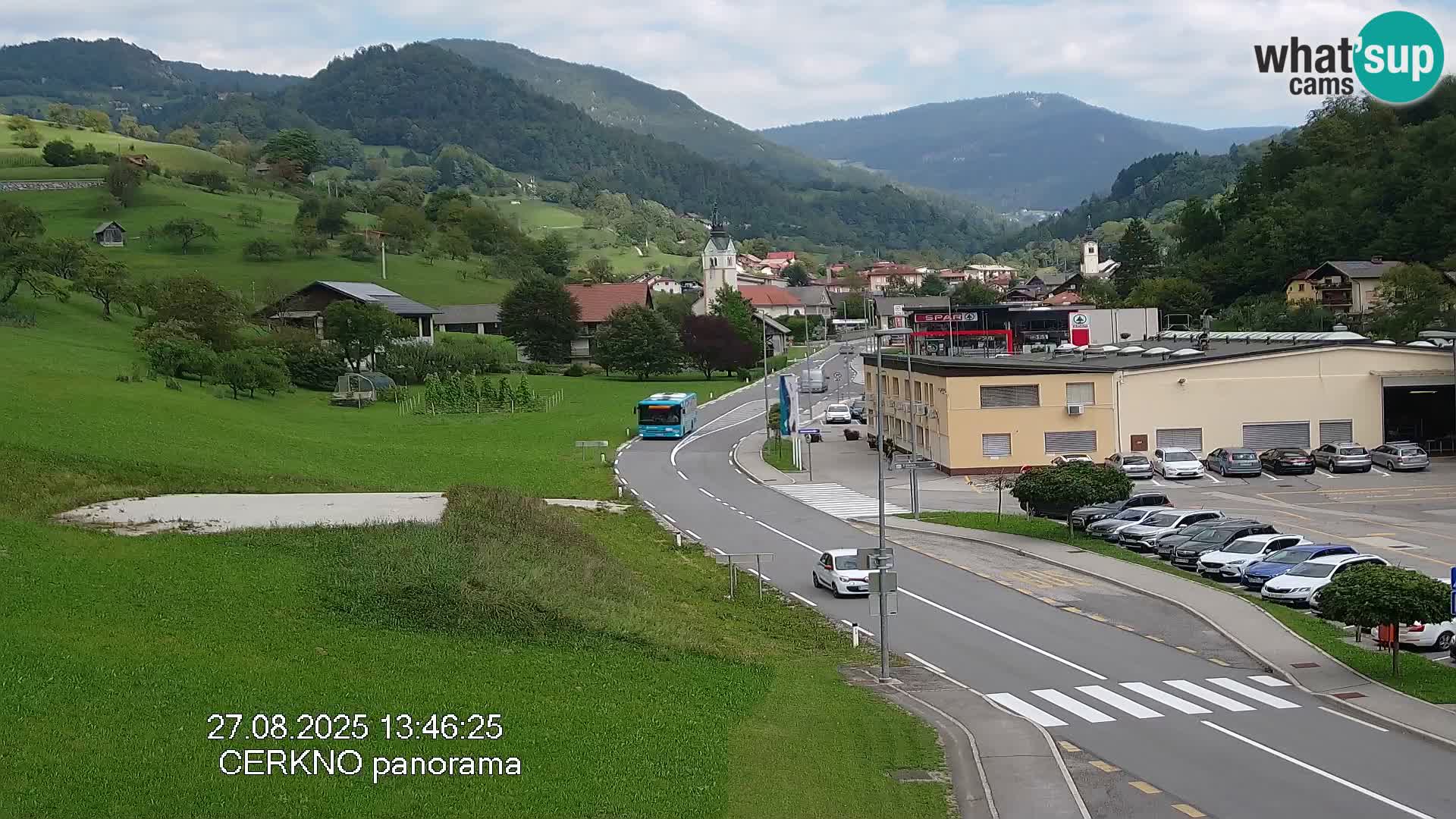 Cerkno entrada a la ciudad Webcam en vivo
