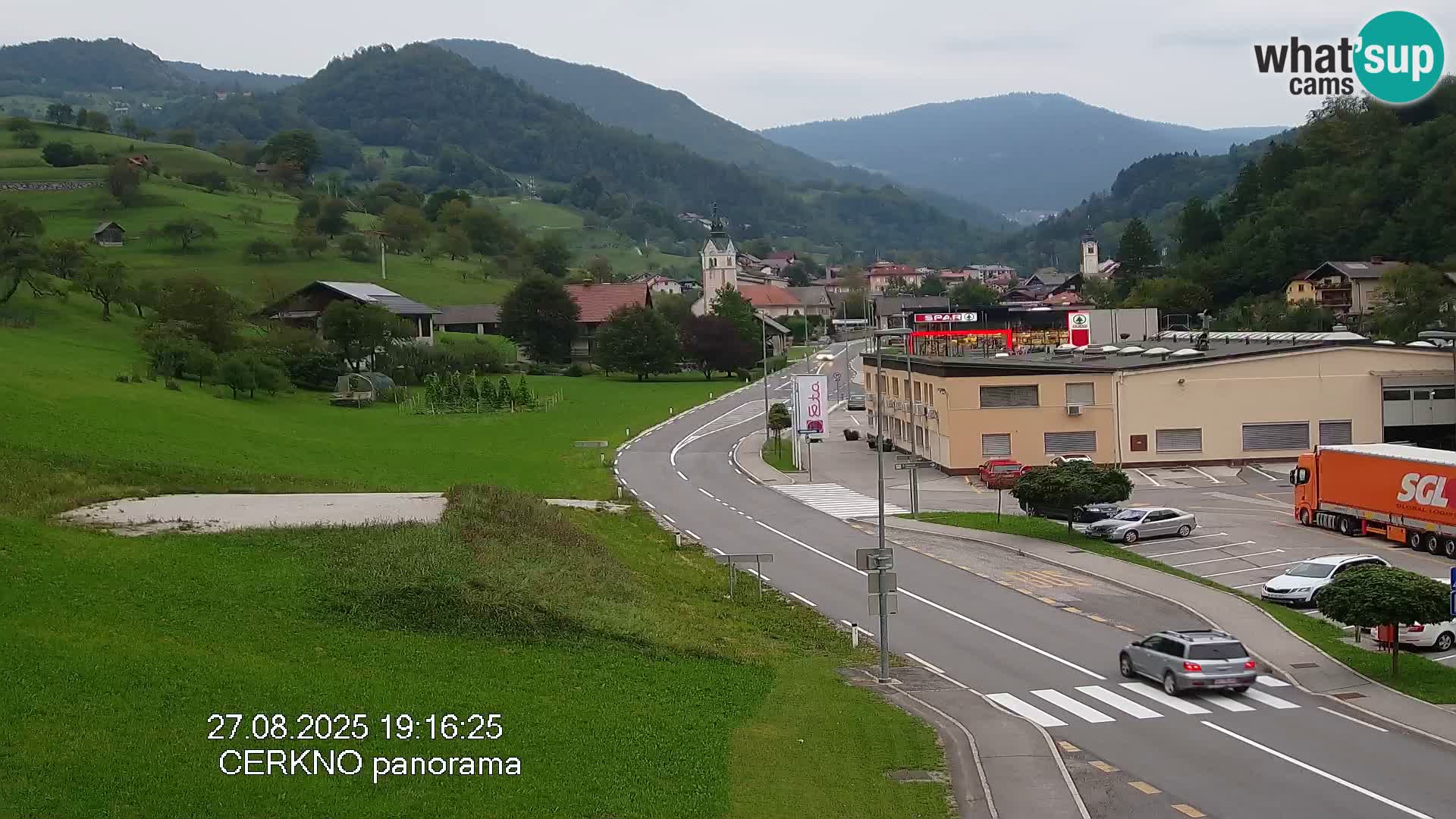 Cerkno city entrance Live Webcam