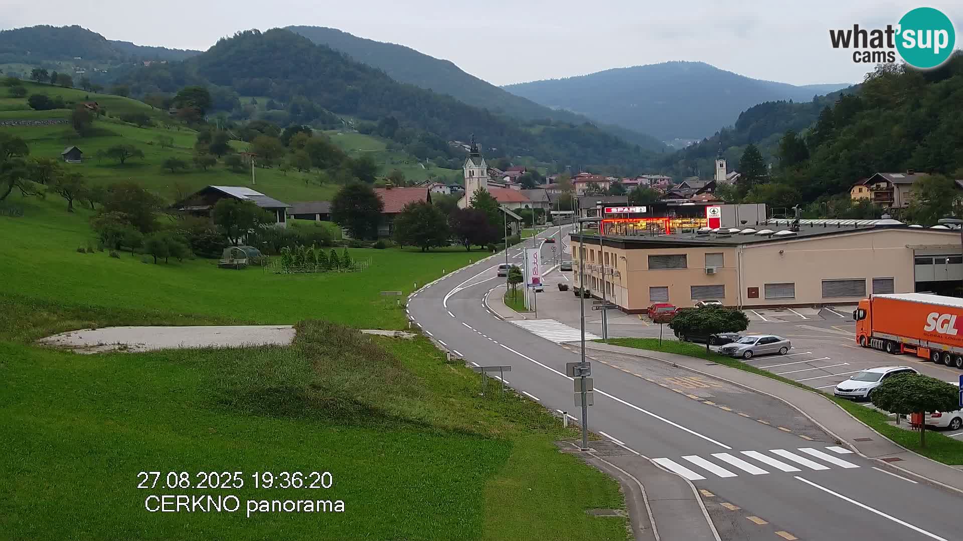 Cerkno city entrance Live Webcam