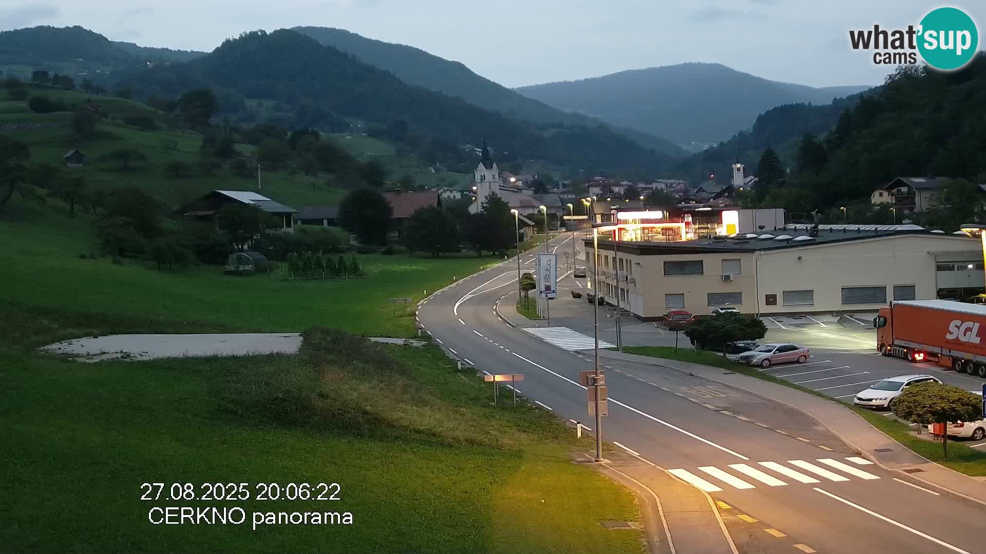 Cerkno city entrance Live Webcam