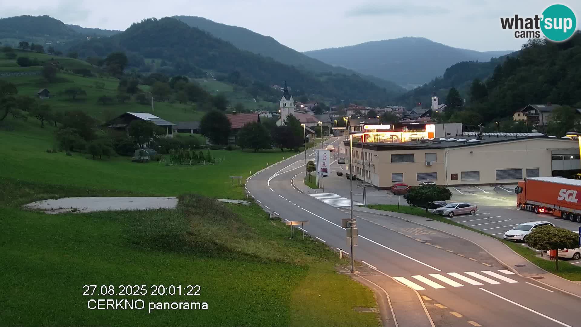 Cerkno city entrance Live Webcam