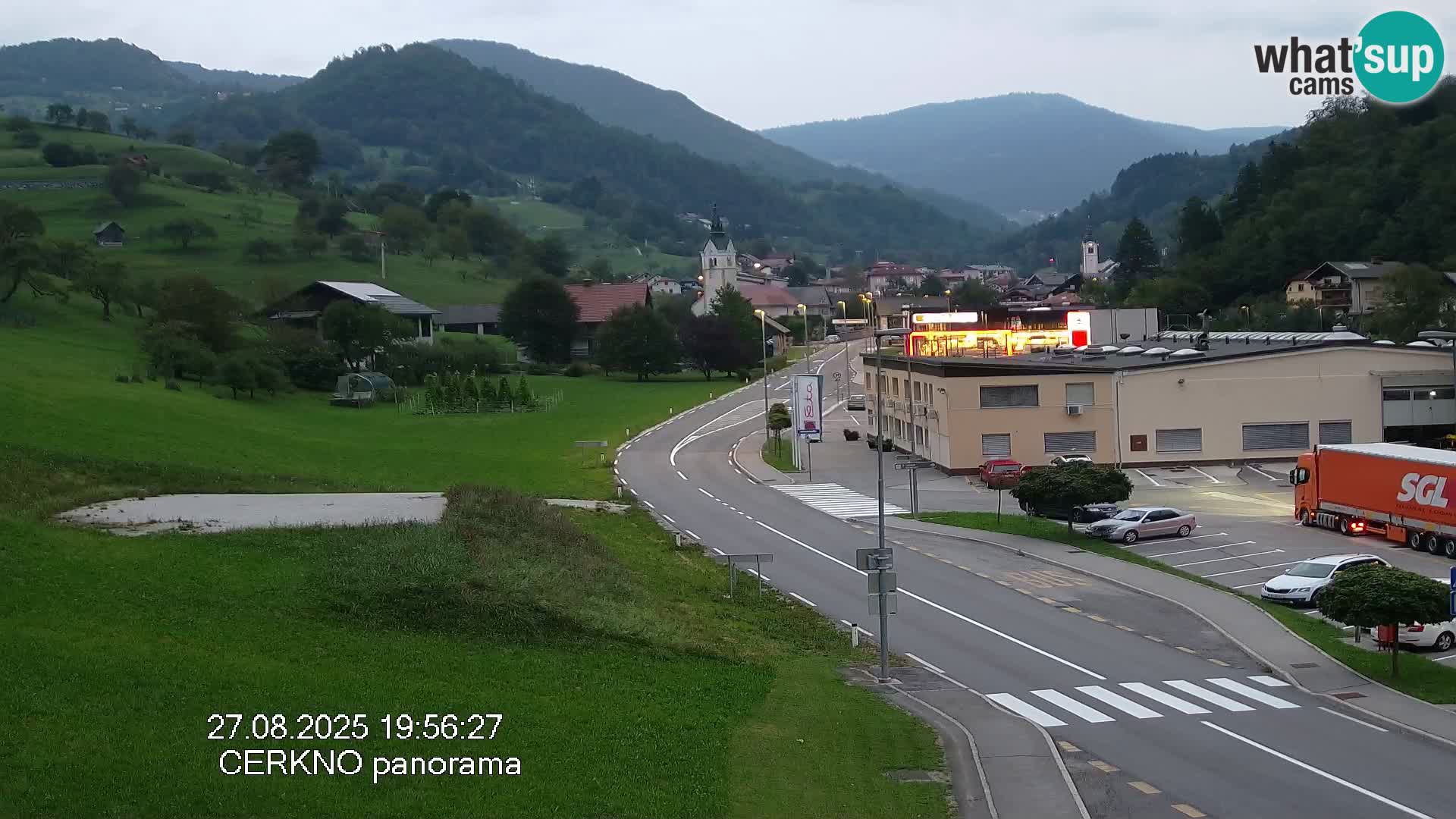 Cerkno city entrance Live Webcam