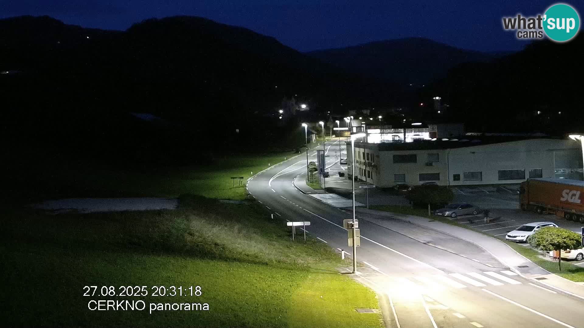 Cerkno city entrance Live Webcam