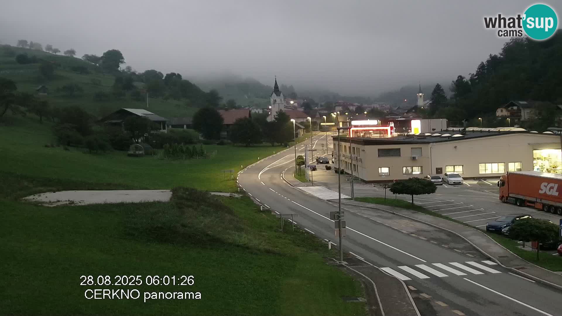 Cerkno entrada a la ciudad Webcam en vivo
