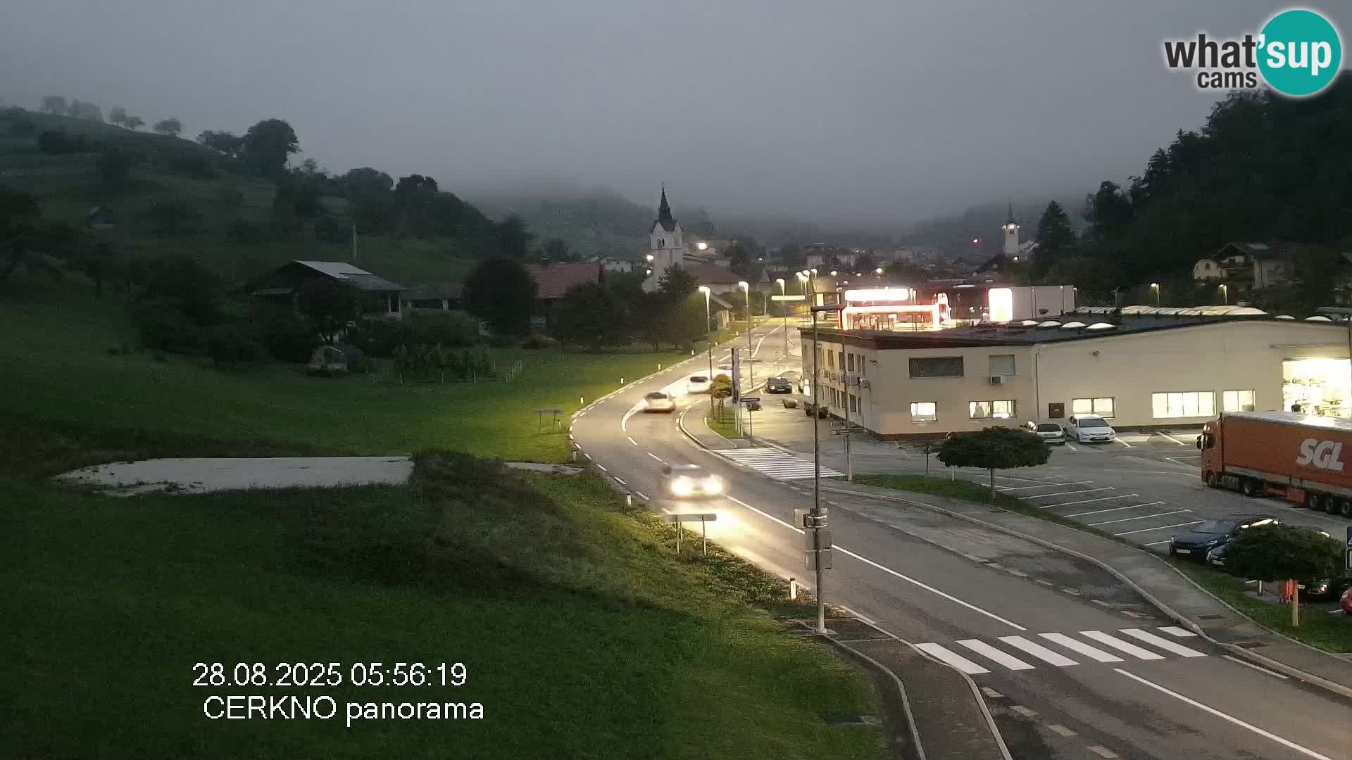 Cerkno entrada a la ciudad Webcam en vivo