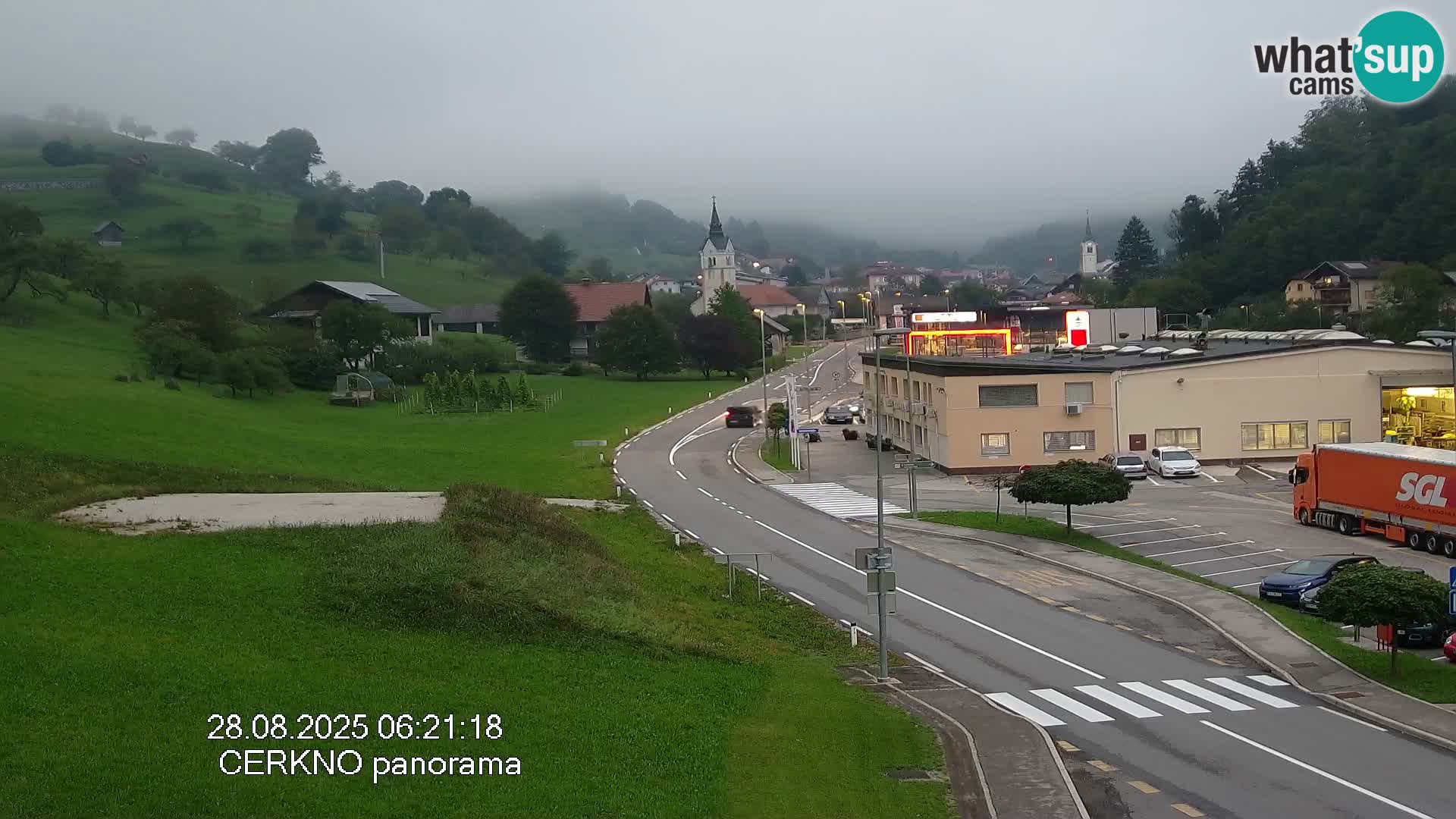 Cerkno city entrance Live Webcam