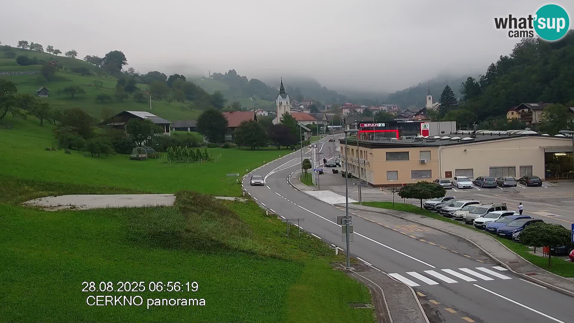 Webcam en direct – Entrée de la ville de Cerkno