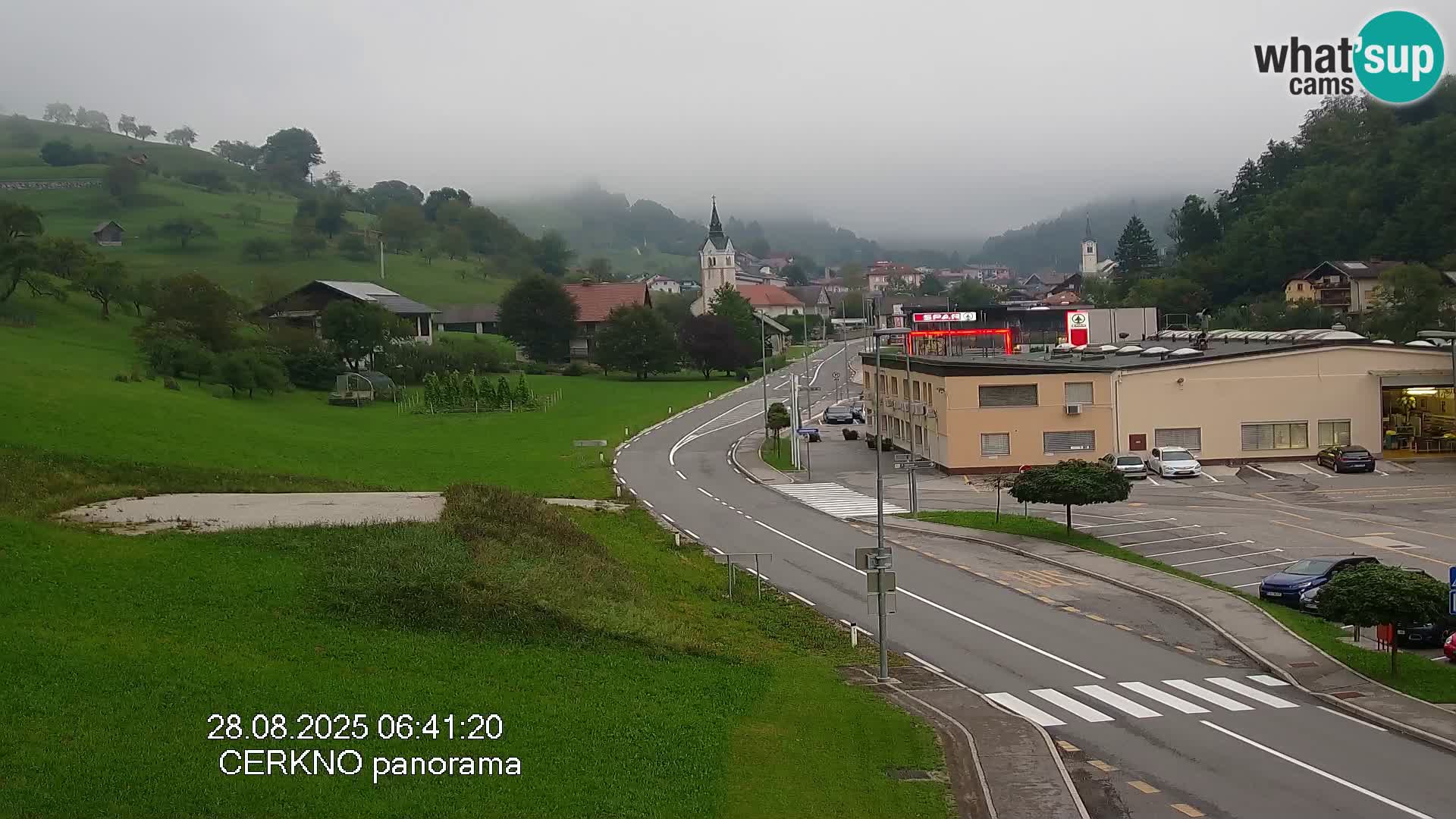 Cerkno entrada a la ciudad Webcam en vivo