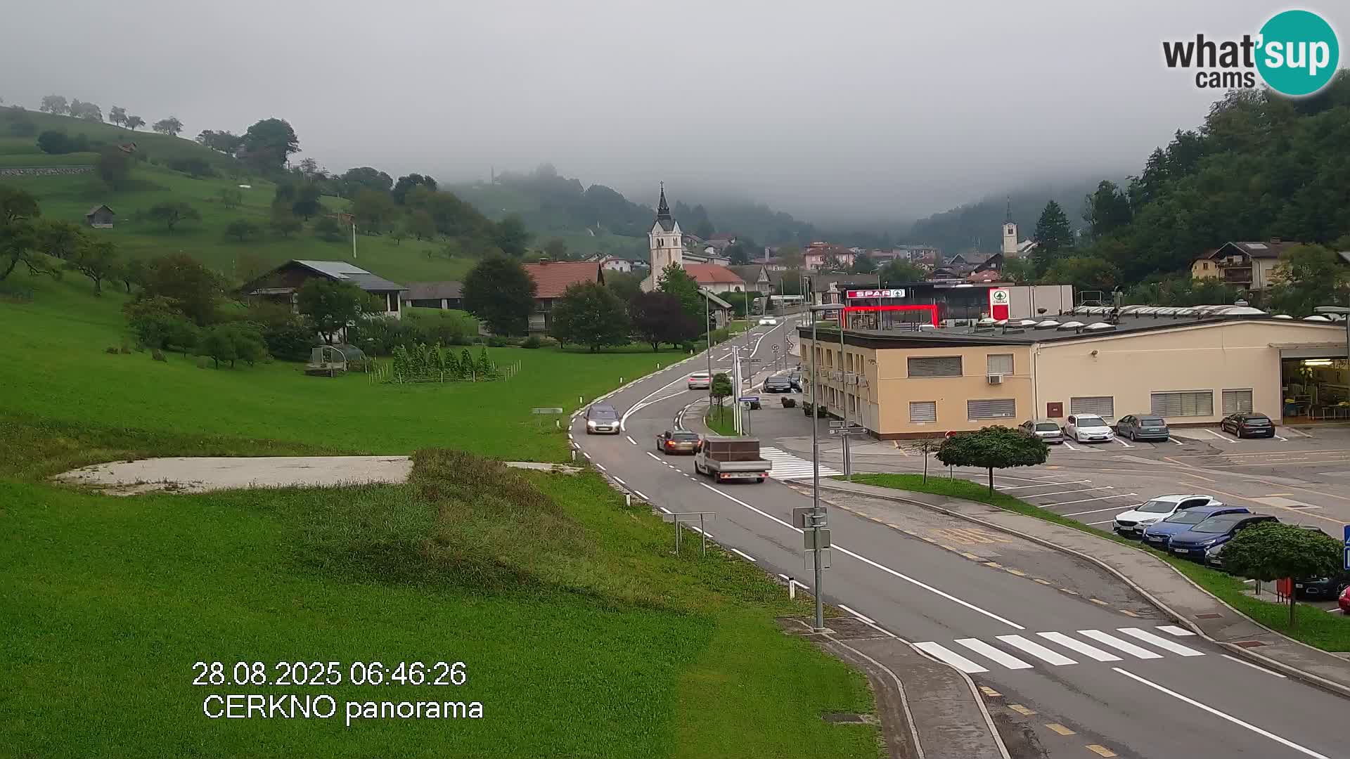Webcam en direct – Entrée de la ville de Cerkno
